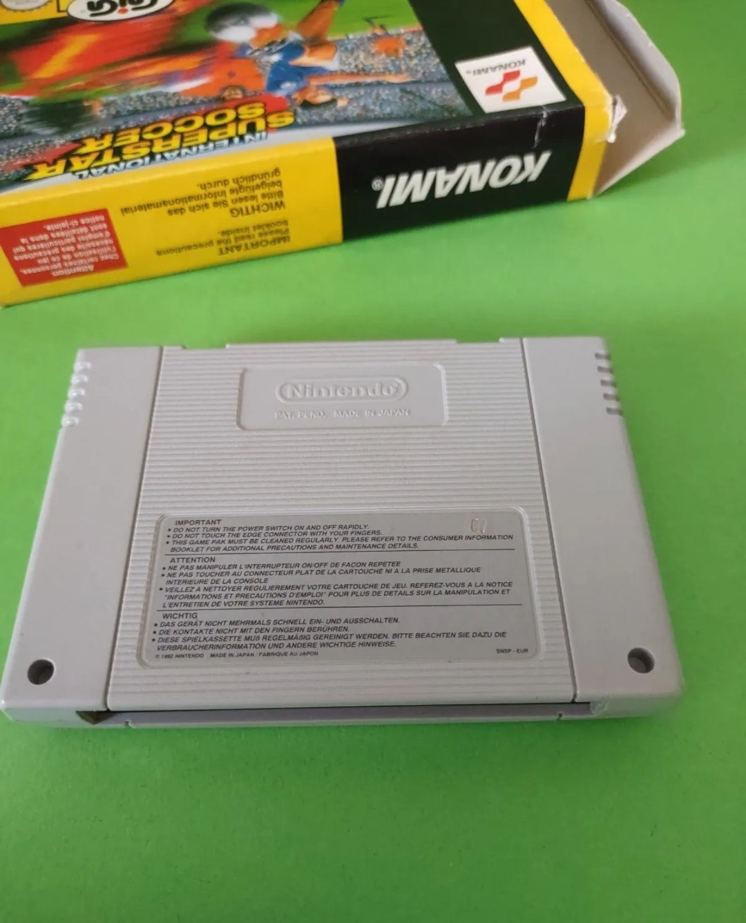 International Superstar Soccer ISS Super Nintendo SNES PAL No Vassoio Interno