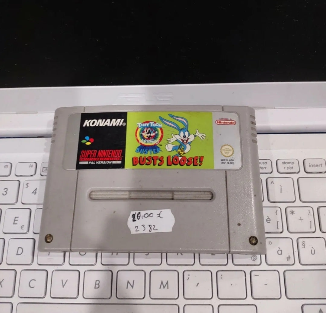NINTENDO SNES-TINY TOON BUSTER BUSTS LOOSE-PAL NOE VERSIONE SOLO CARTUCCIA