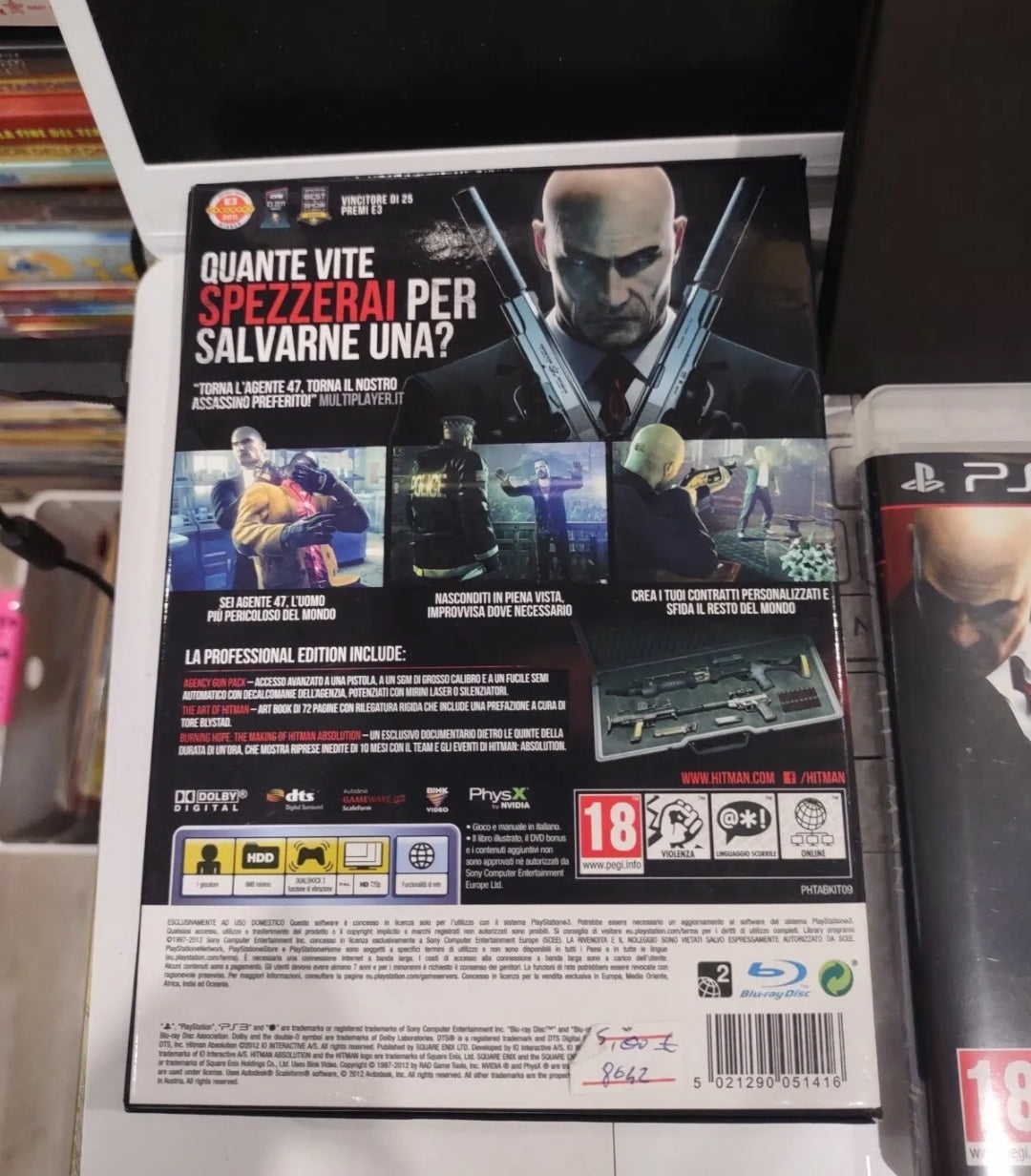 HITMAN ABSOLUTION PROFESSIONAL EDITION LIMITED PS3 PAL EUR ITA ITALIANO COMPLETO
