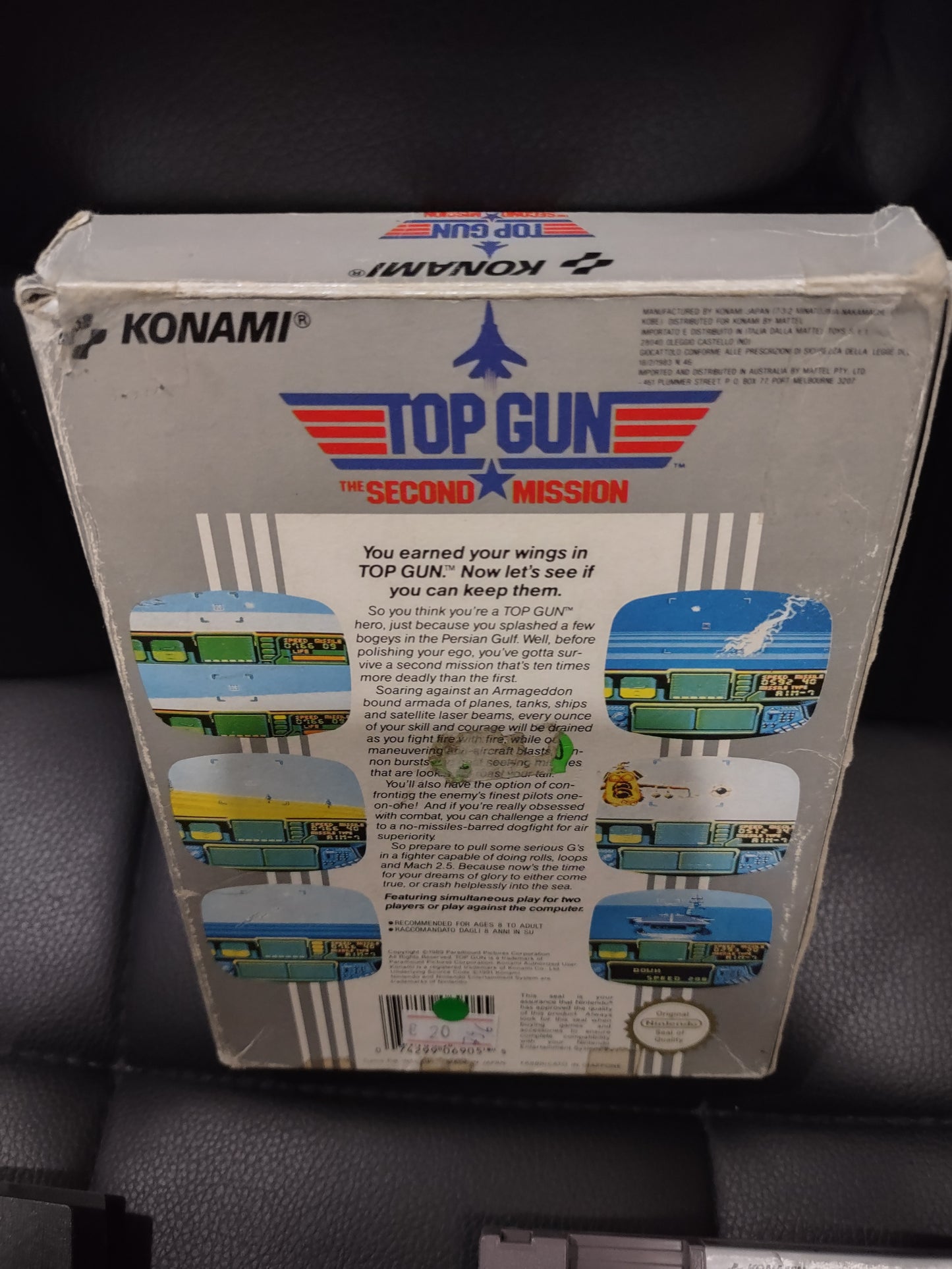 Gioco Nintendo Nes top gun the second Mission konami Mattel