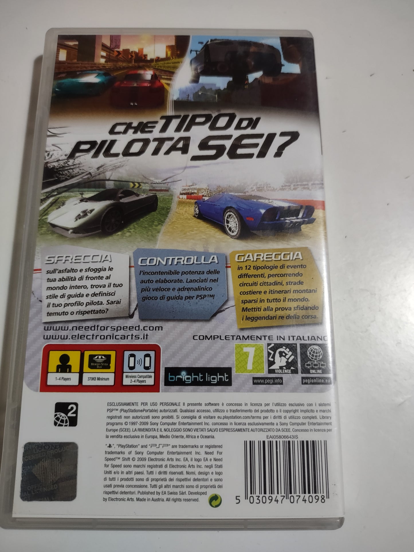 Gioco psp Need for Speed shift
