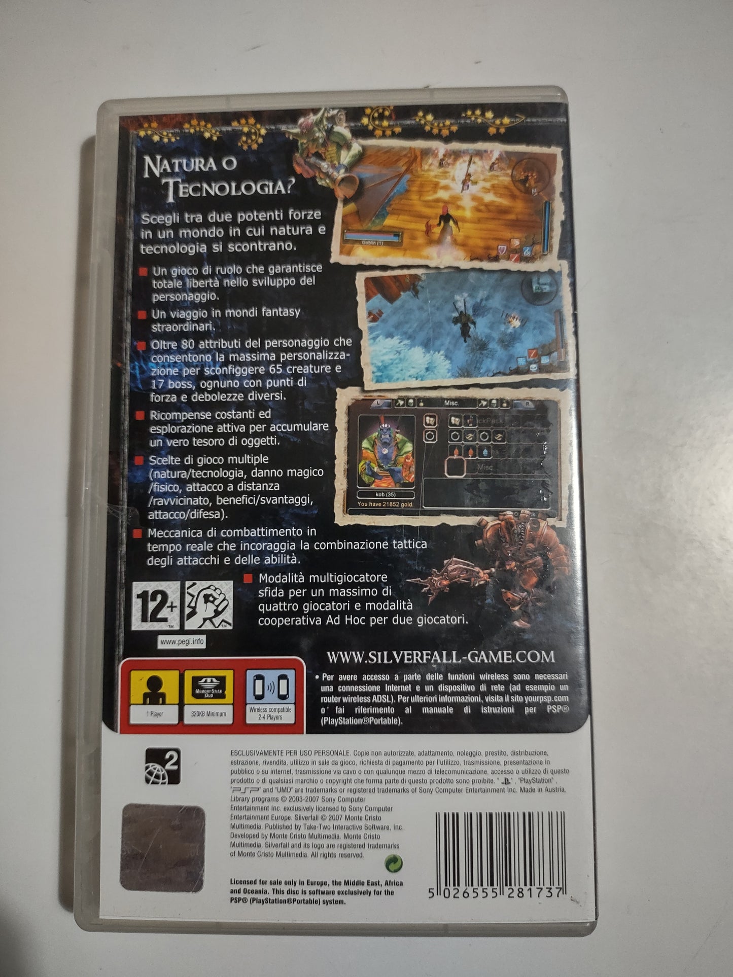 Gioco psp silverfall