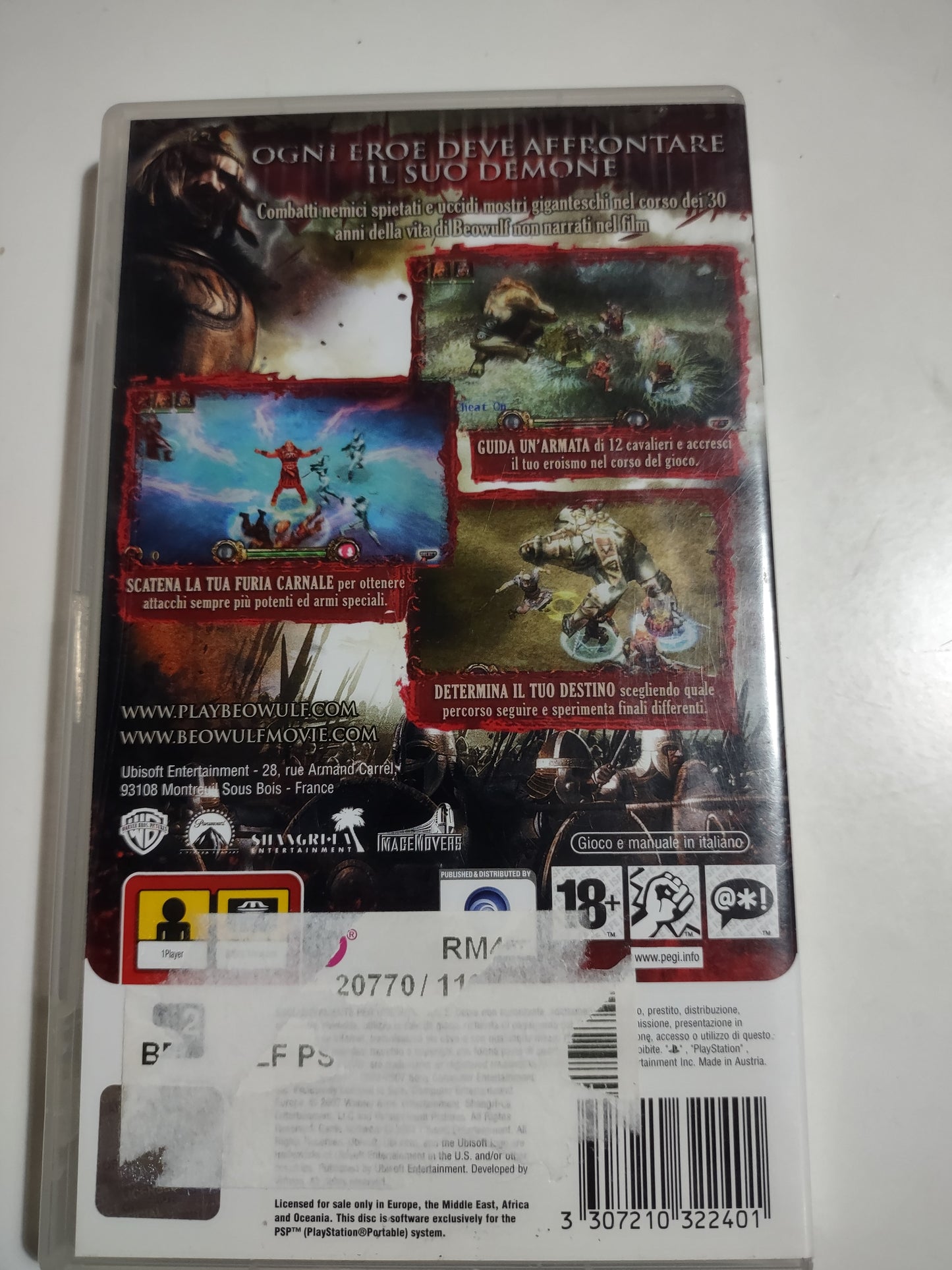 Gioco psp la leggenda di beowulf