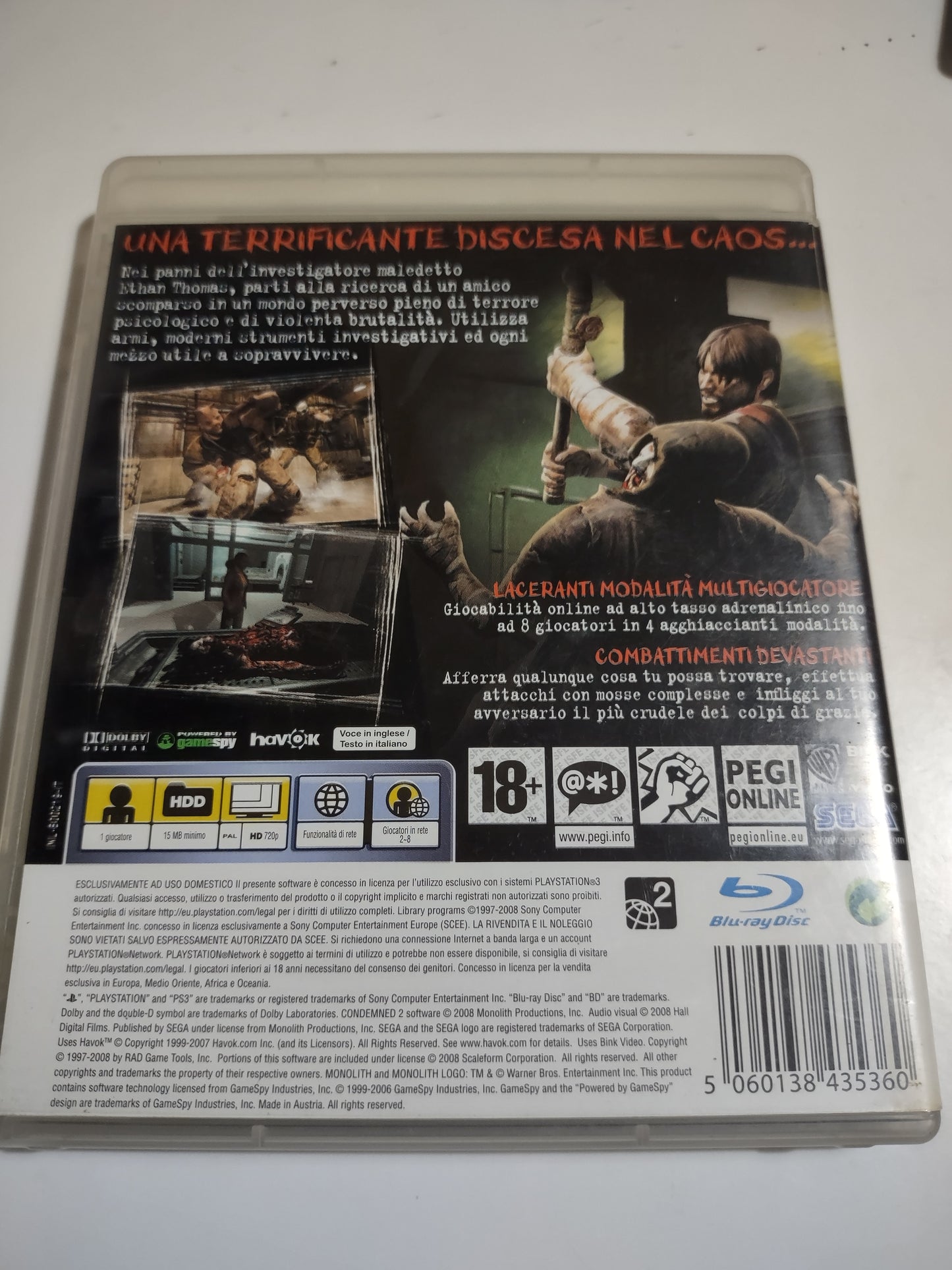 Gioco playstation 3 ps3 condemned 2