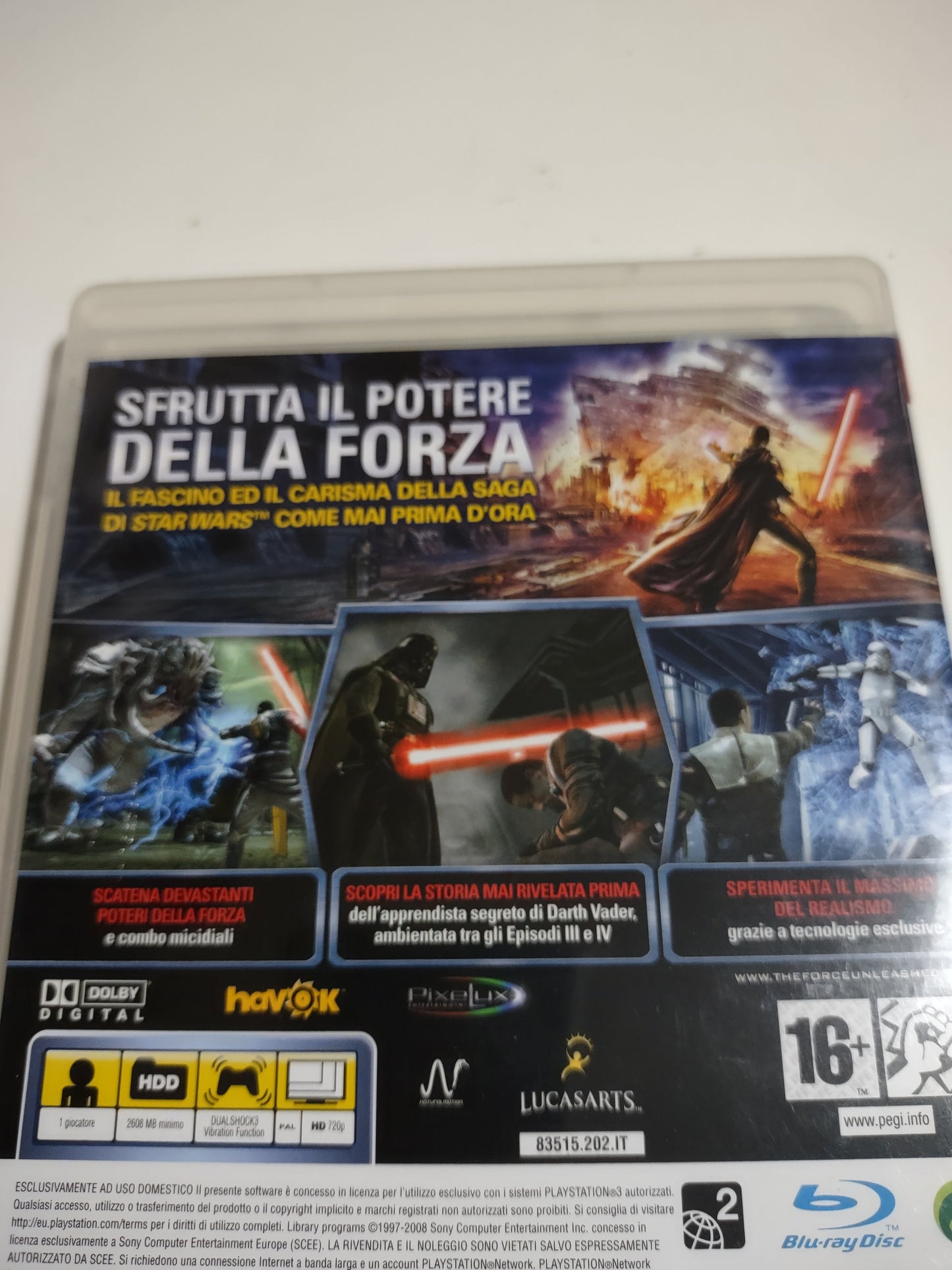 Gioco playstation 3 ps3 star Wars il potere della forza