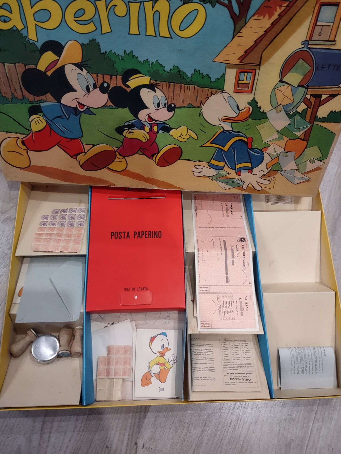 Gioco da tavolo ufficio postale Paperino vintage in lire