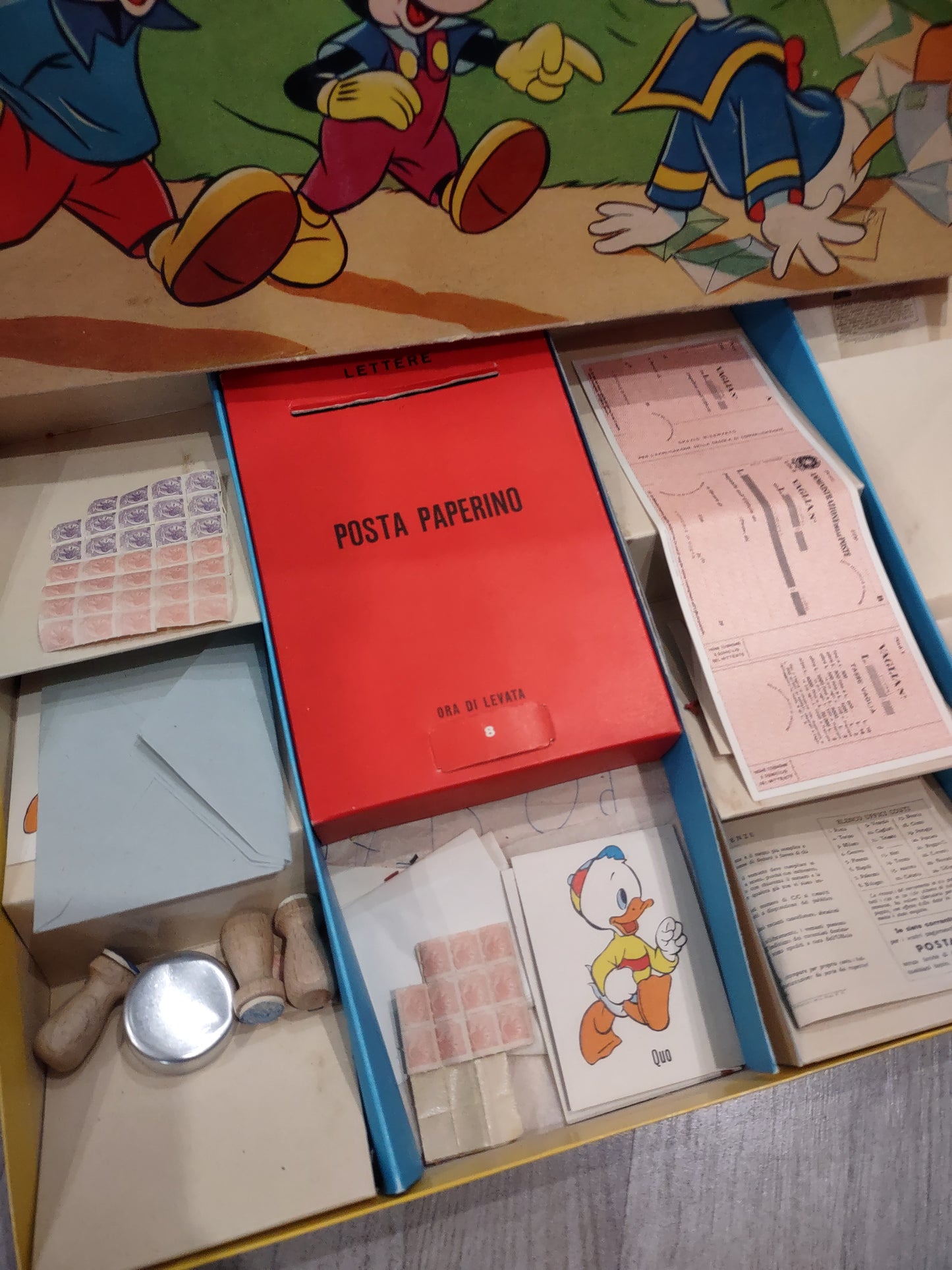 Gioco da tavolo ufficio postale Paperino vintage in lire