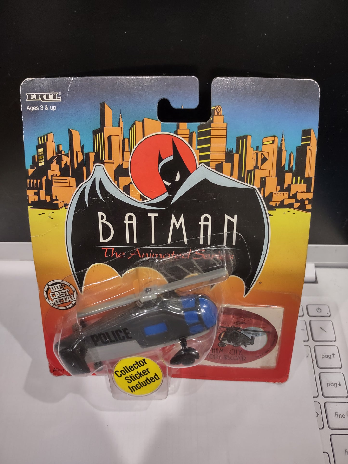 Batman the animated series Police elicopter diecast metal