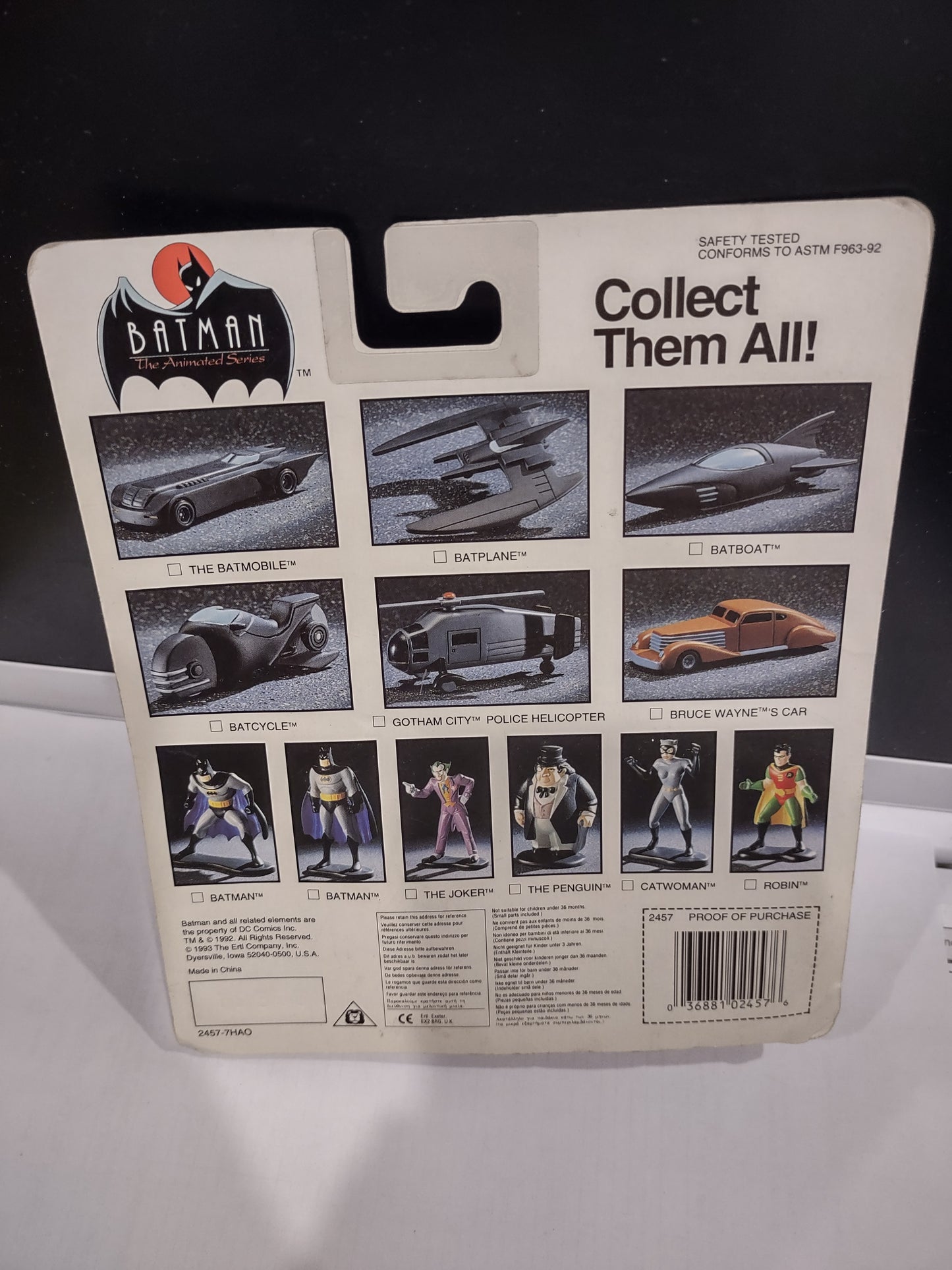 Batman the animated series Police elicopter diecast metal