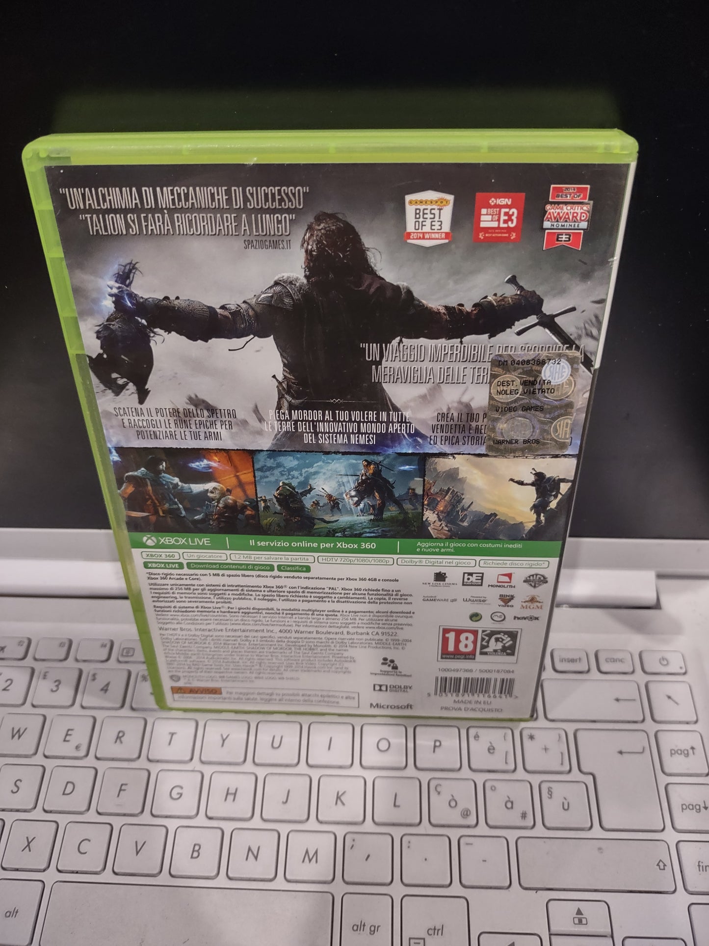 Gioco Xbox 360 l'ombra di Mordor pal