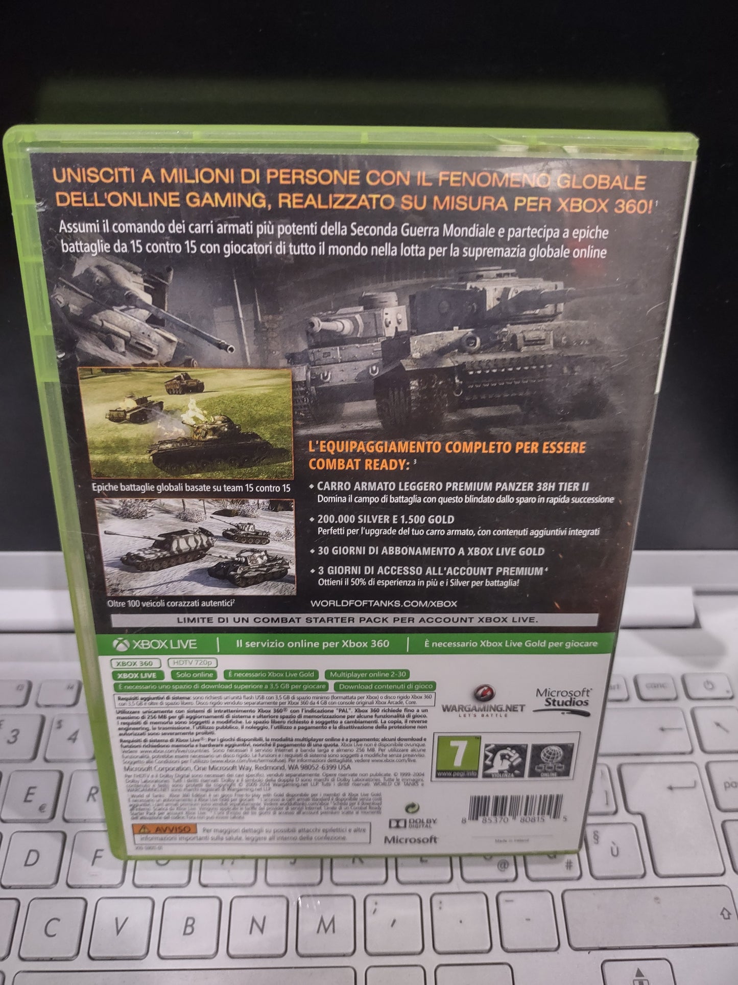 Gioco Xbox 360 world of tanks