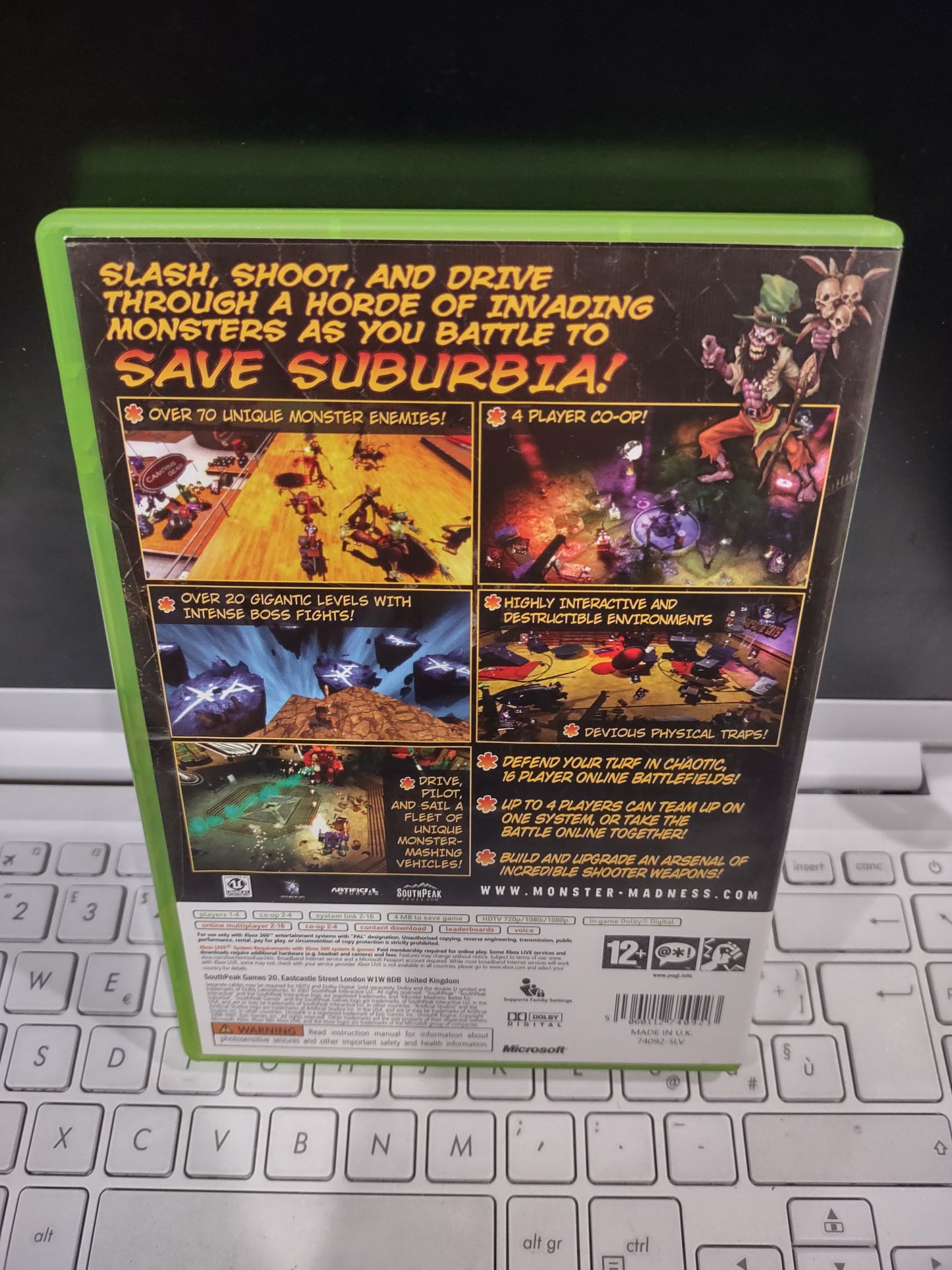 Gioco Xbox 360 Monster madness Battle of suburbia