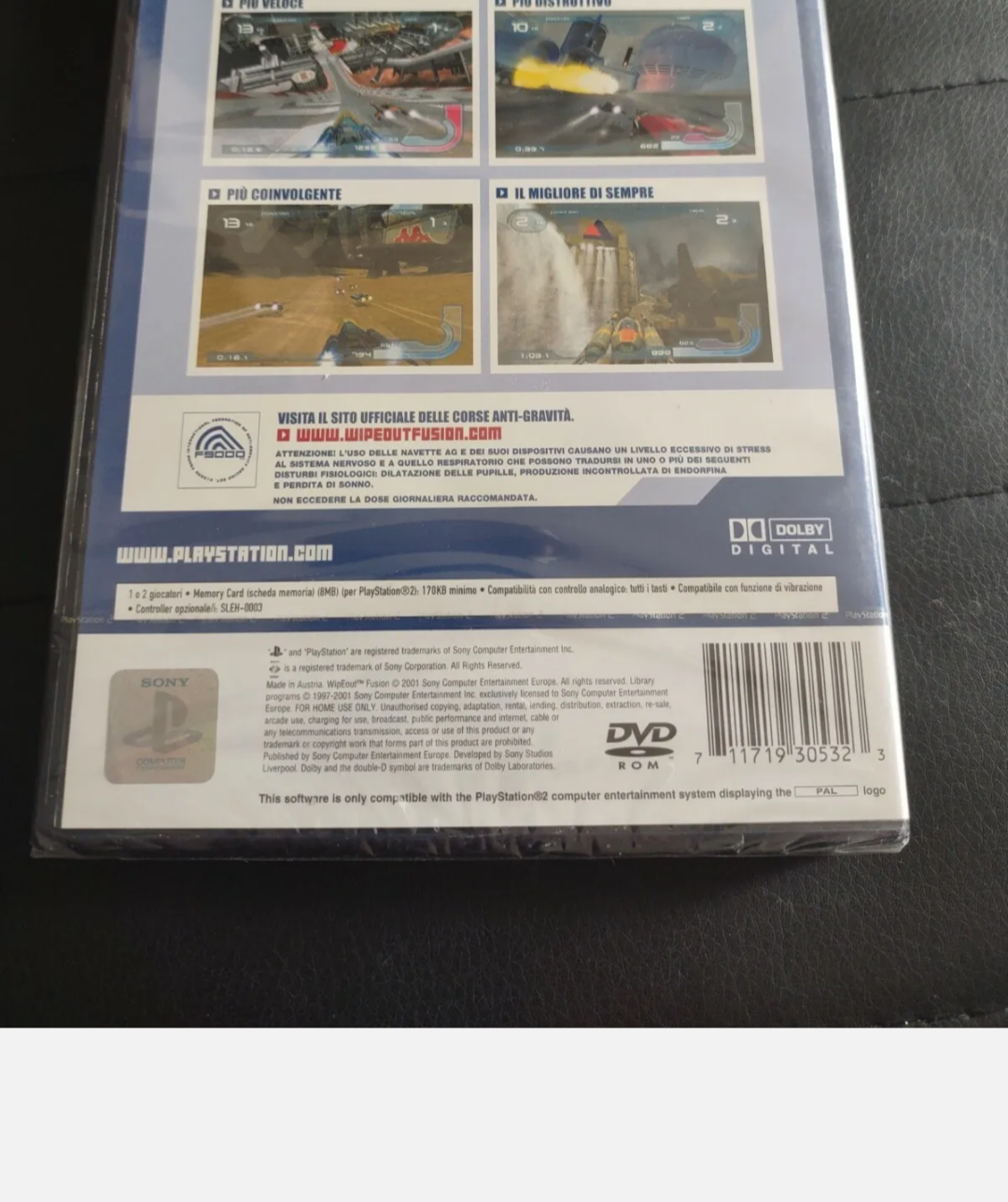 WIPEOUT FUSION PS2 PLAYSTATION ITALIANO NUOVO sigillato sealed PAL