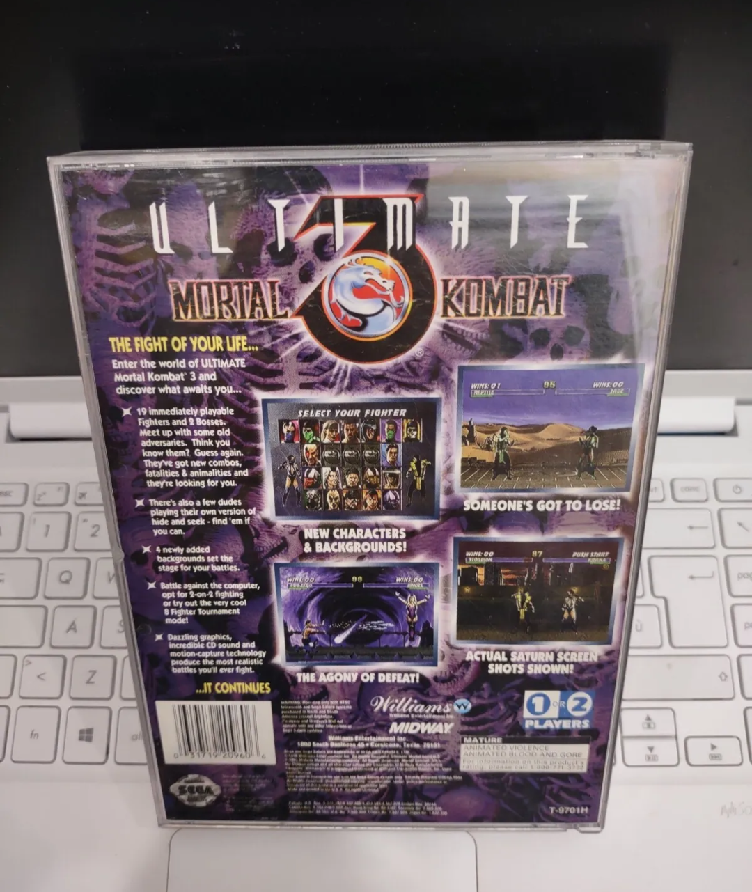 ULTIMATE MORTAL KOMBAT 3 per SEGA SATURN usa Midway funzionante
