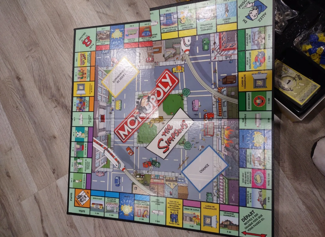 Monopoly The Simpsons Parker Raro Hasbro Interno Nuovo Versione Fr