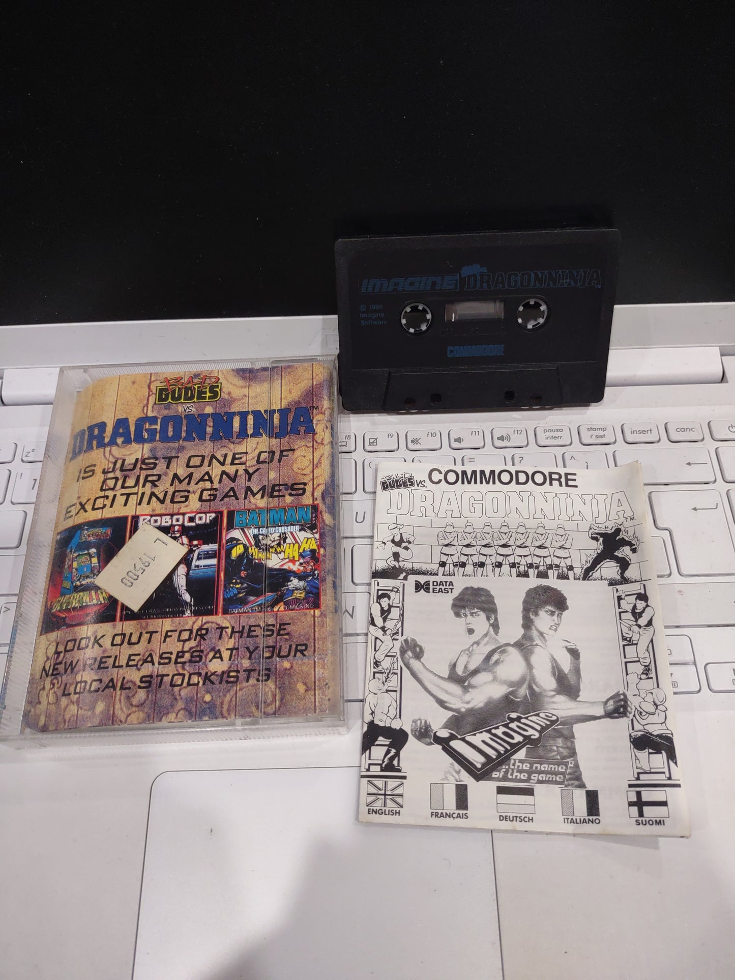 Gioco computer commodore 64/128 cassette Dragon ninja