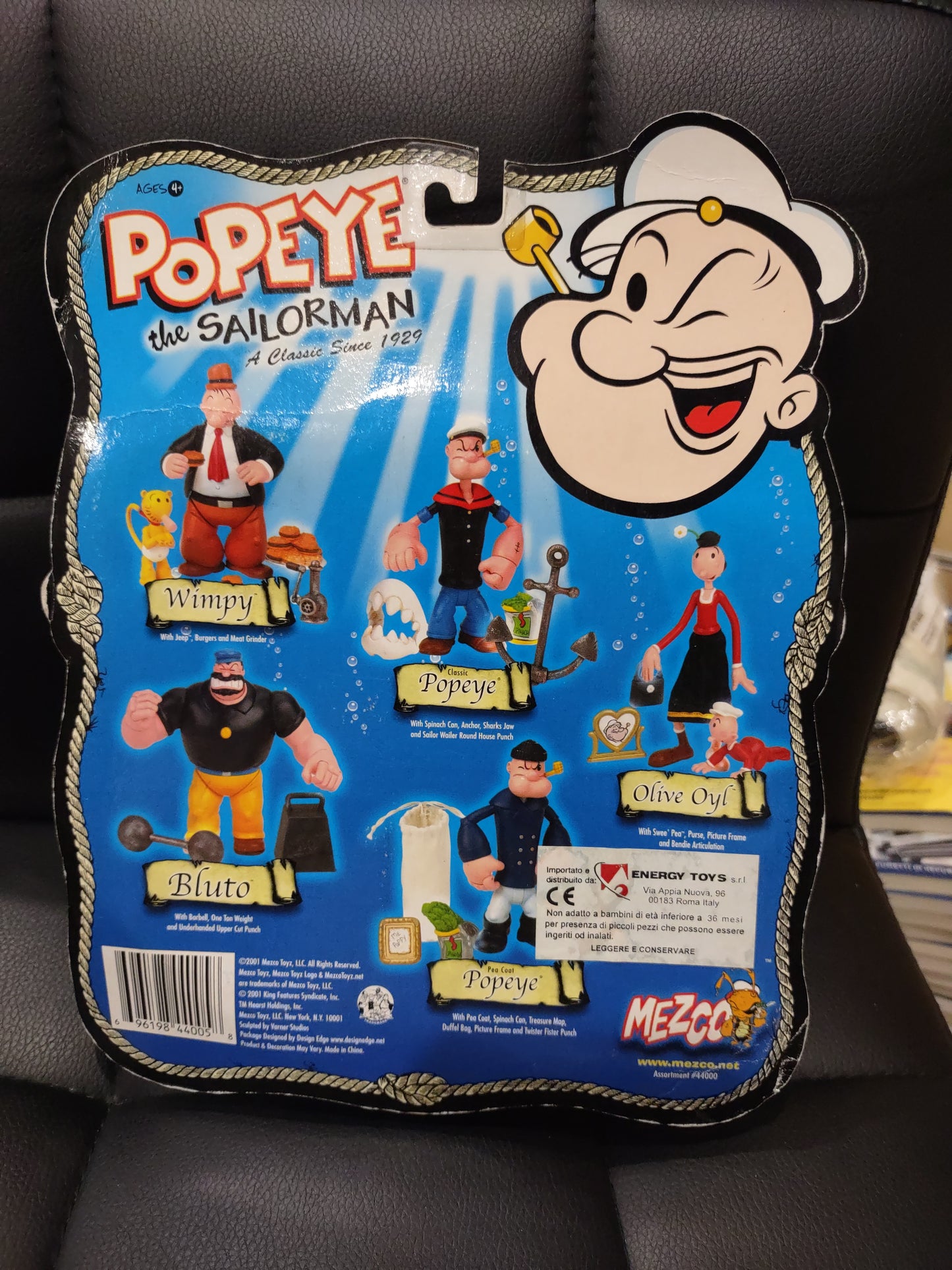 Action figure mezco popeye the sailorman wimpy with jeep burgers and meat grinder