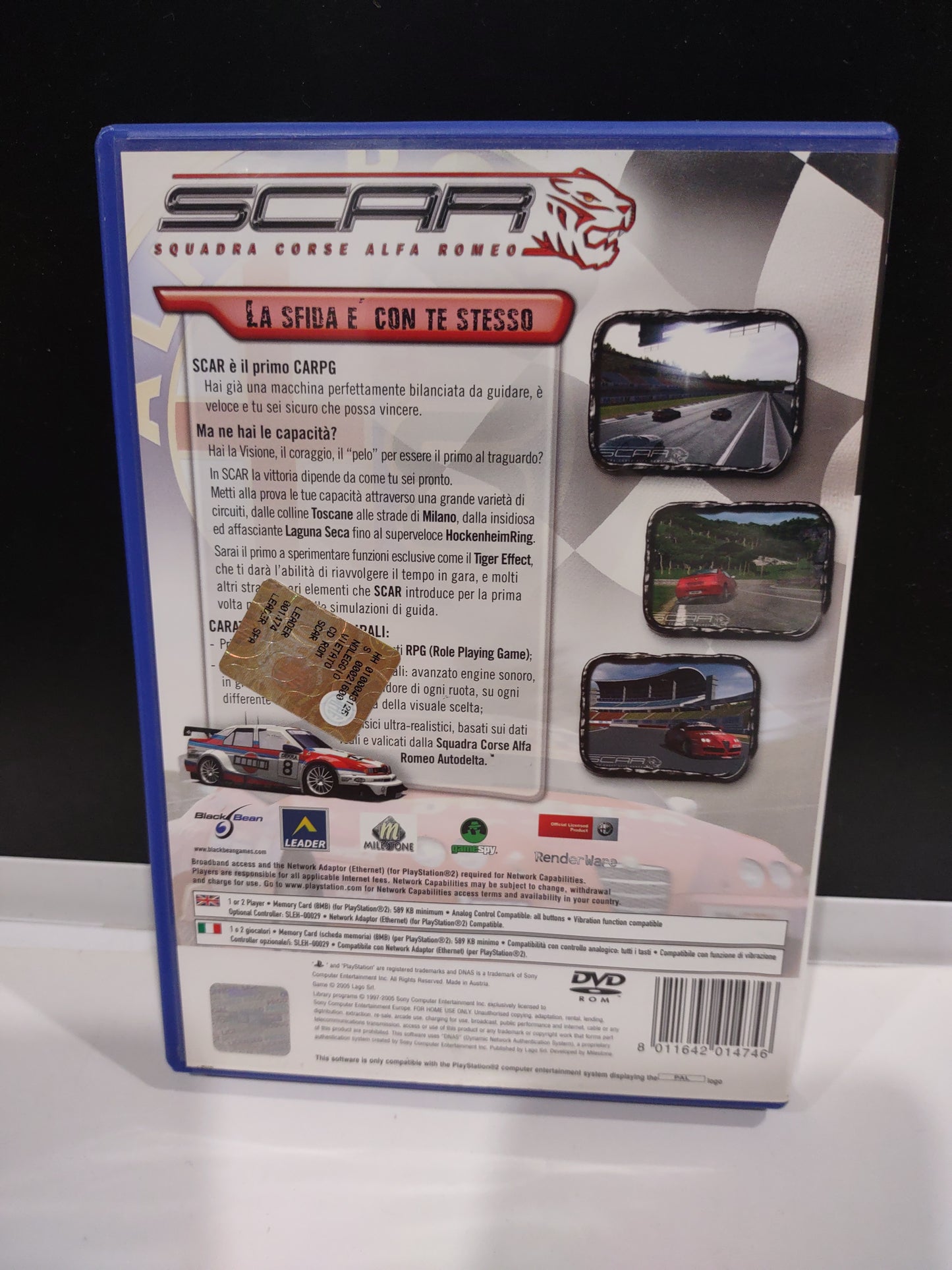 Gioco PS2 PlayStation squadra corse alfa romeo Scar