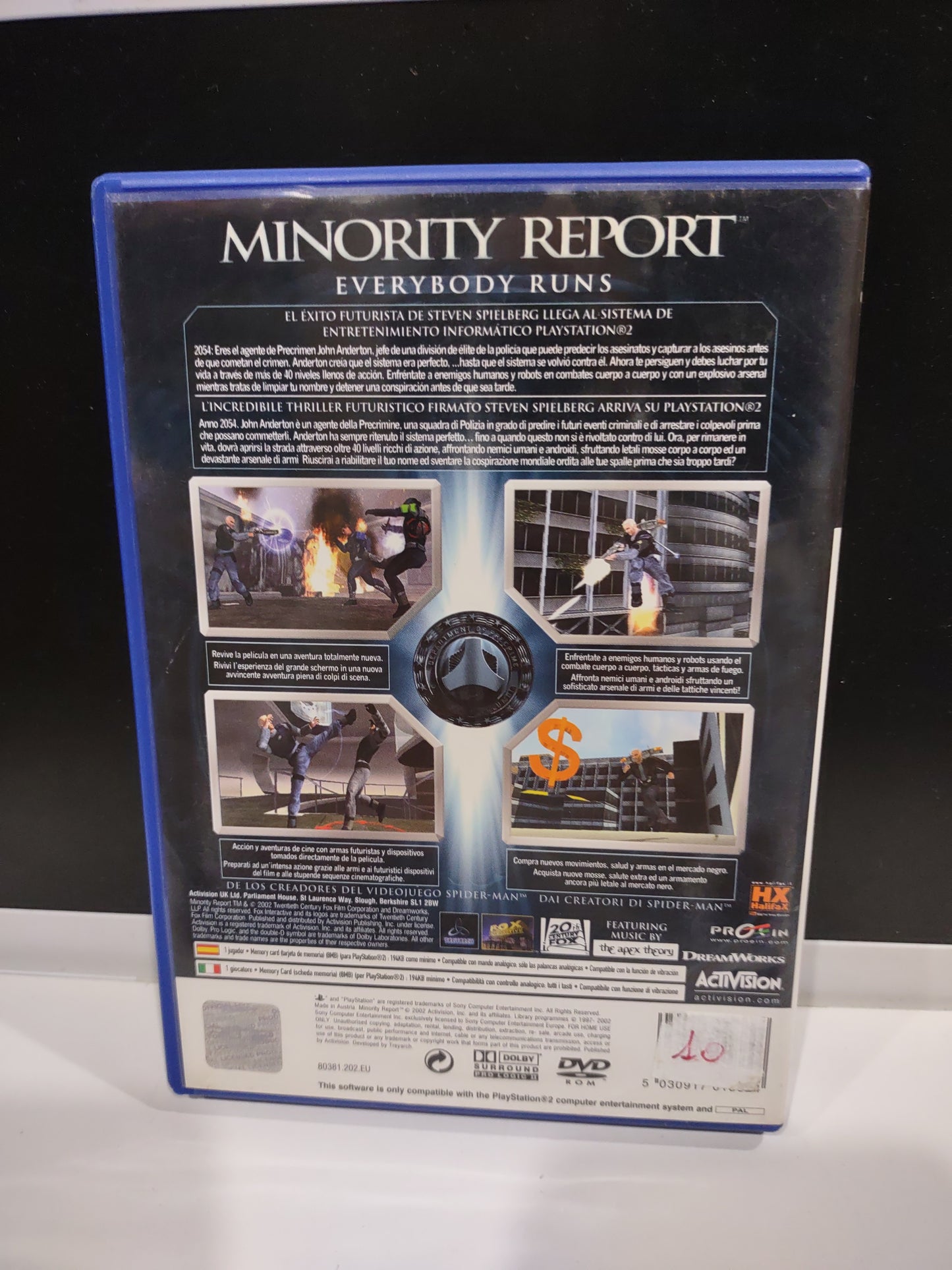 Gioco PlayStation PS2 minority report everybody runs