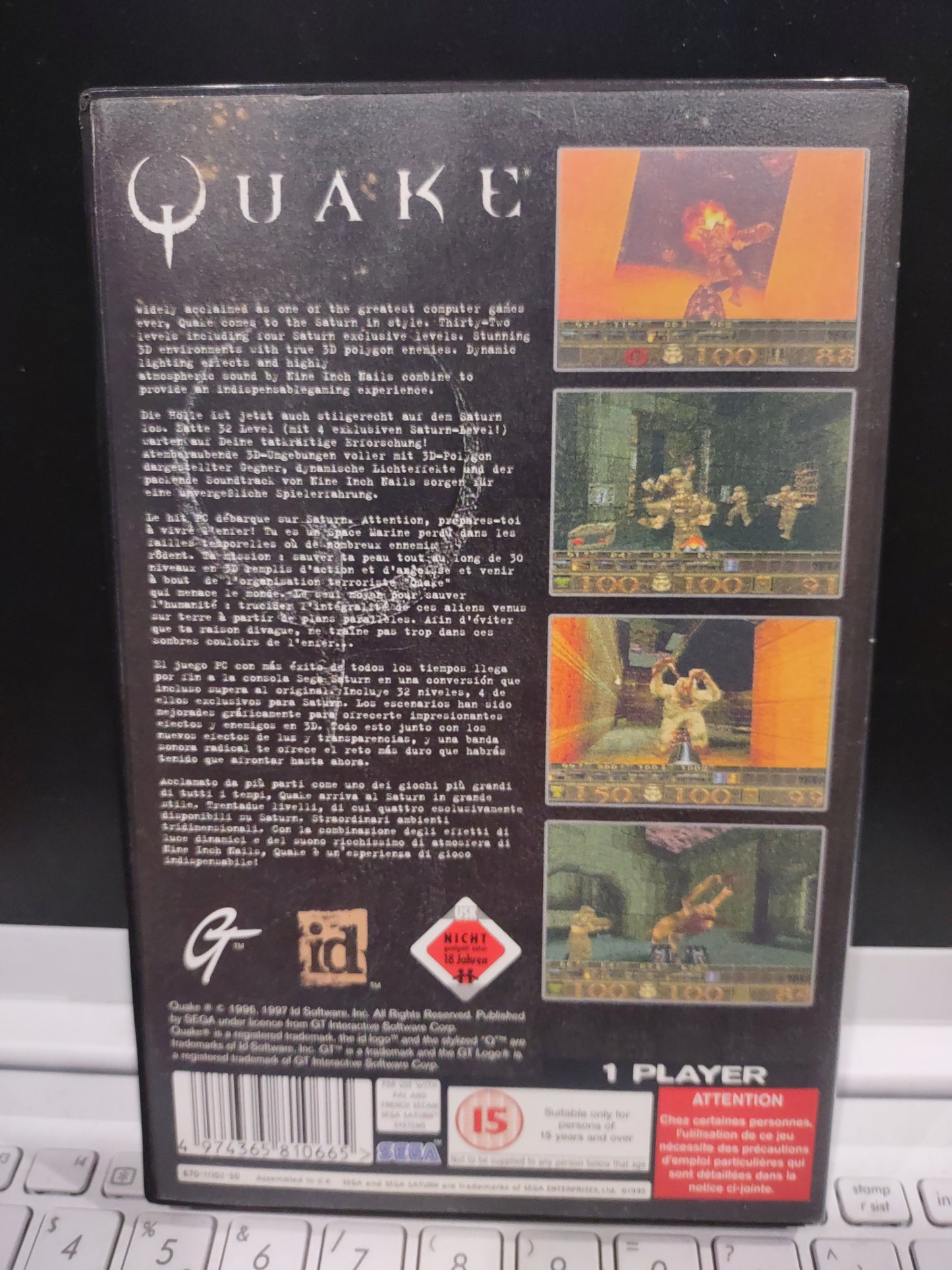 Gioco sega Saturn quake completo