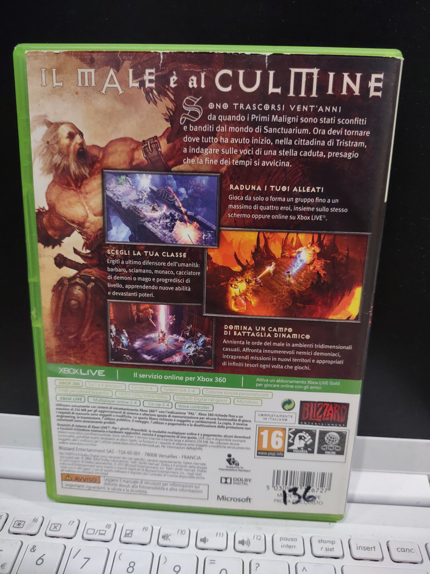 Gioco Xbox 360 Diablo 3 no istruzioni