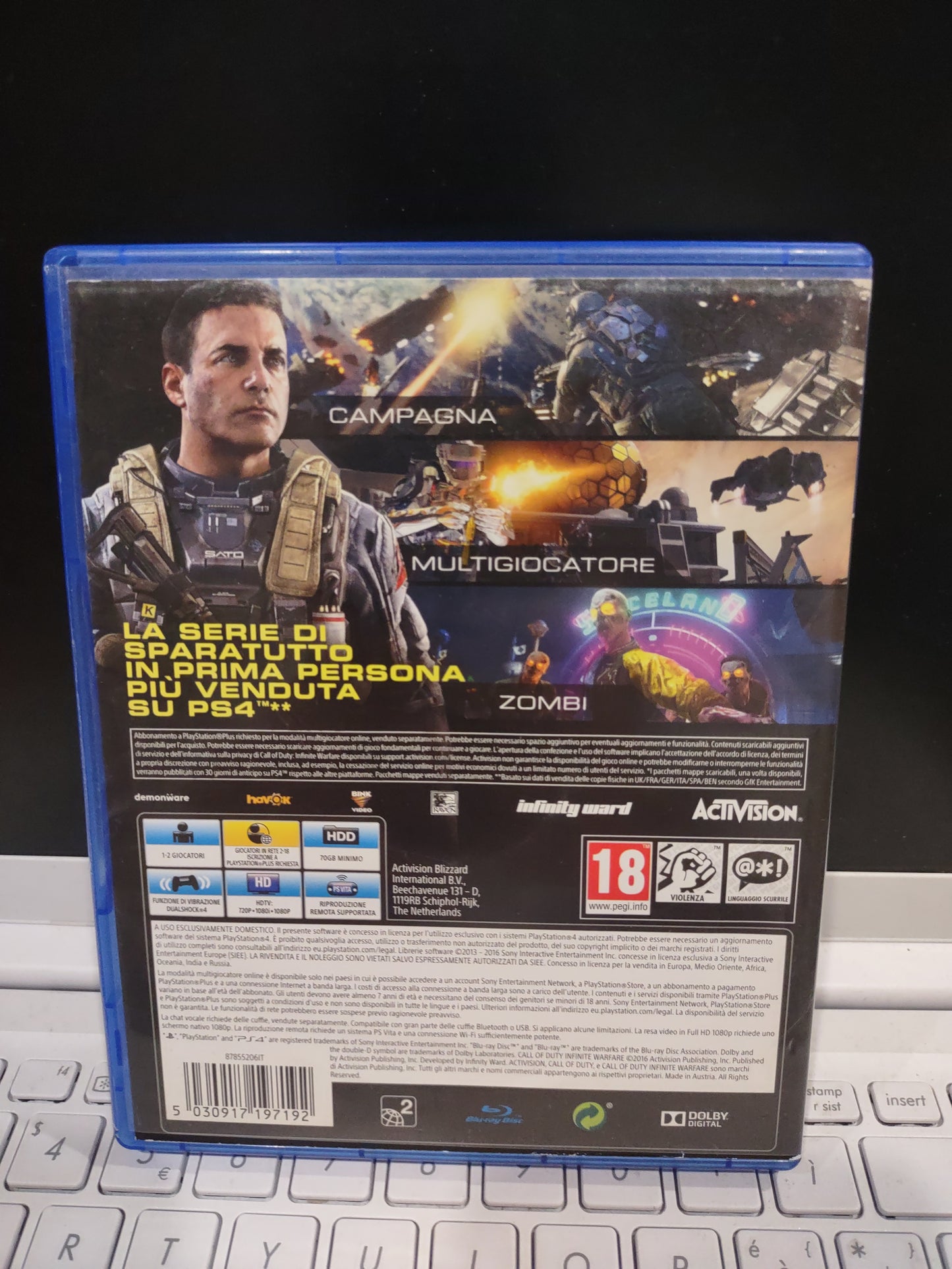 Gioco PlayStation PS4 call of duty infinite warfare ita Legacy edition