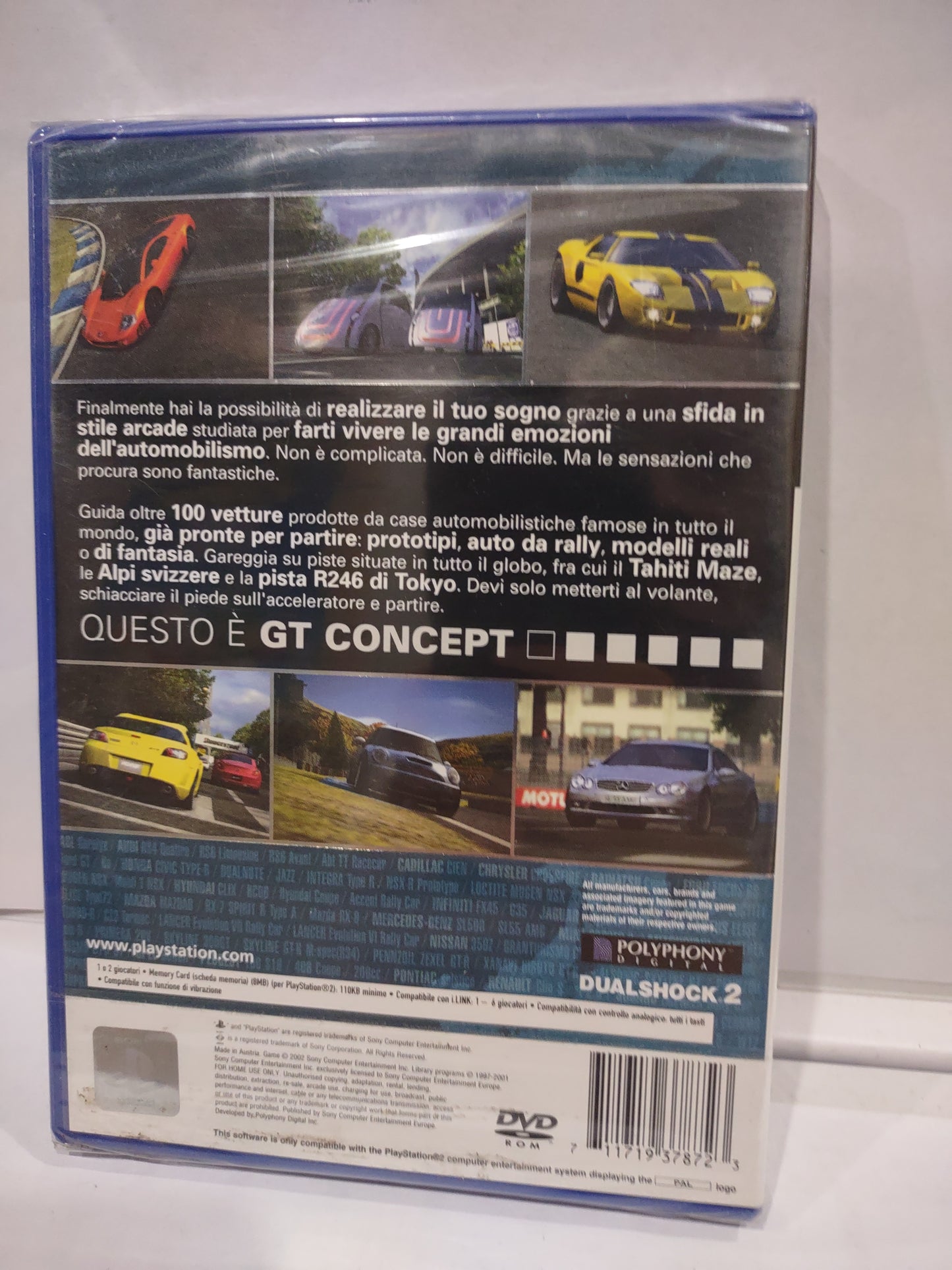 Gioco PlayStation PS2 gran turismo concept 2002 Tokyo Geneva sigillato