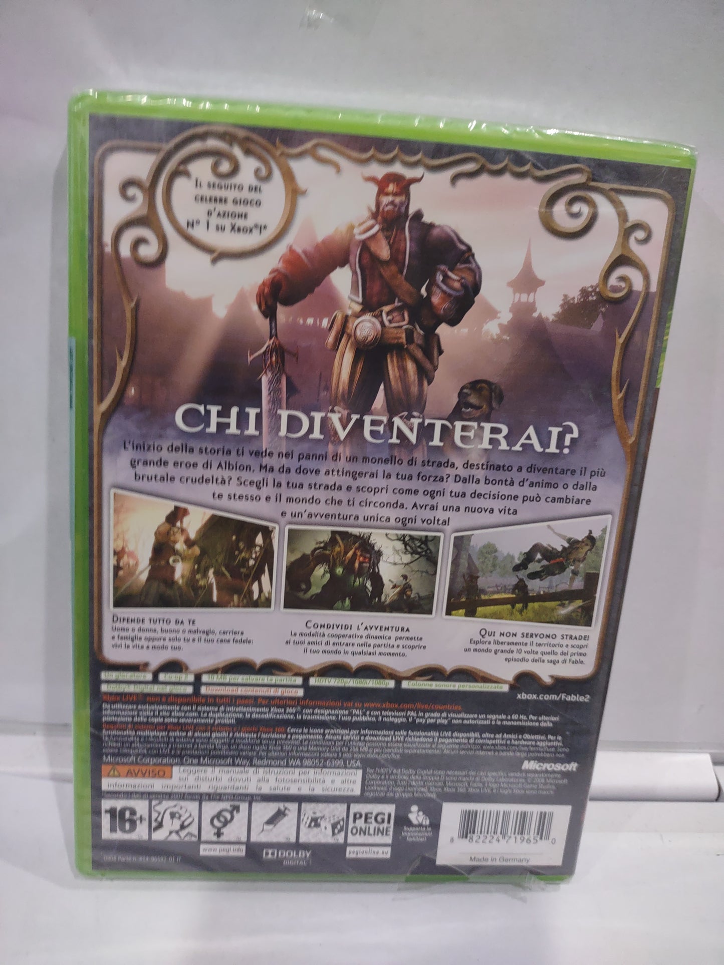 Gioco Xbox 360 sigillato Fable 2 completamente in italiano