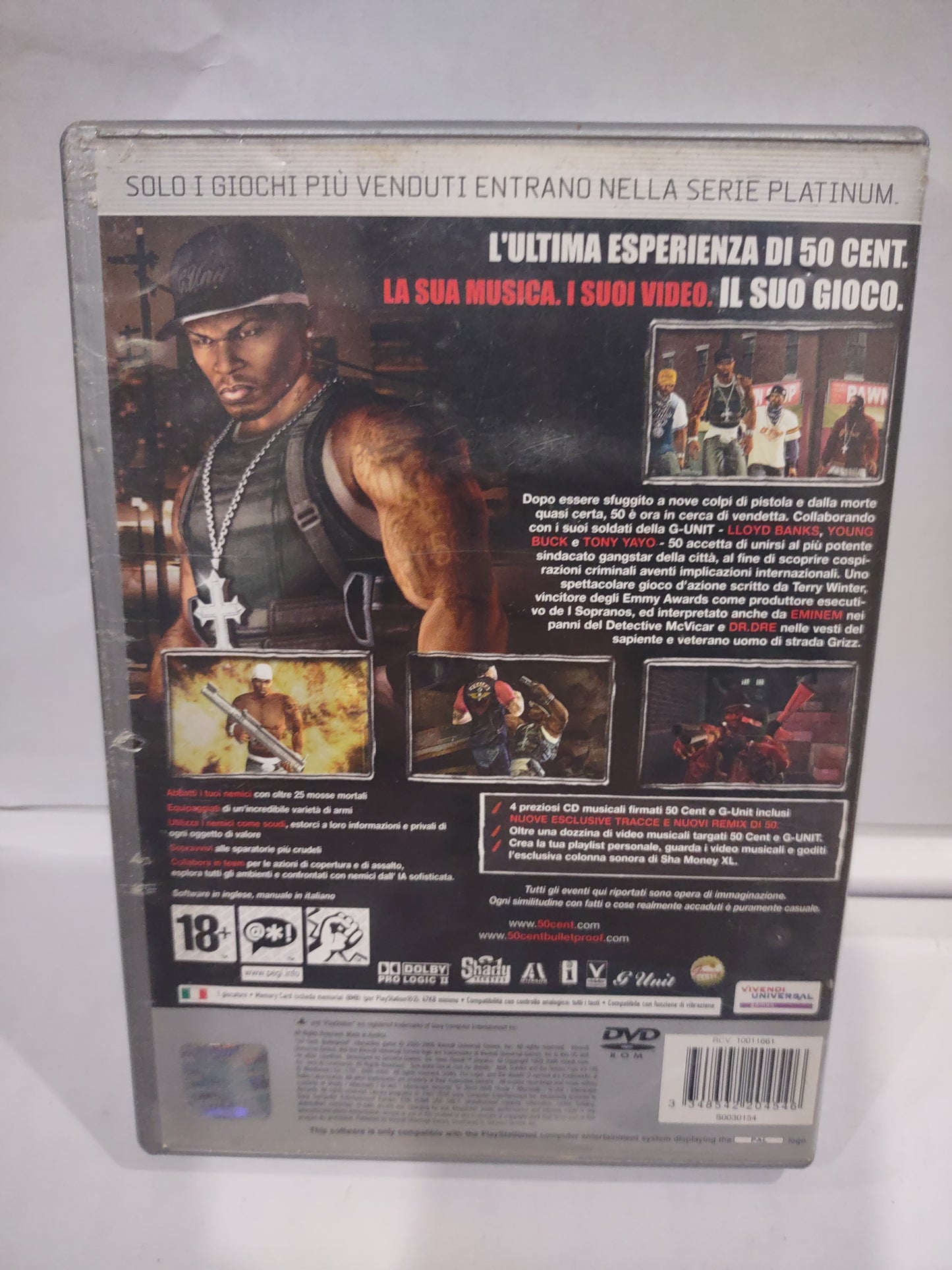 Gioco PlayStation PS2 50 cent bulletproof completo