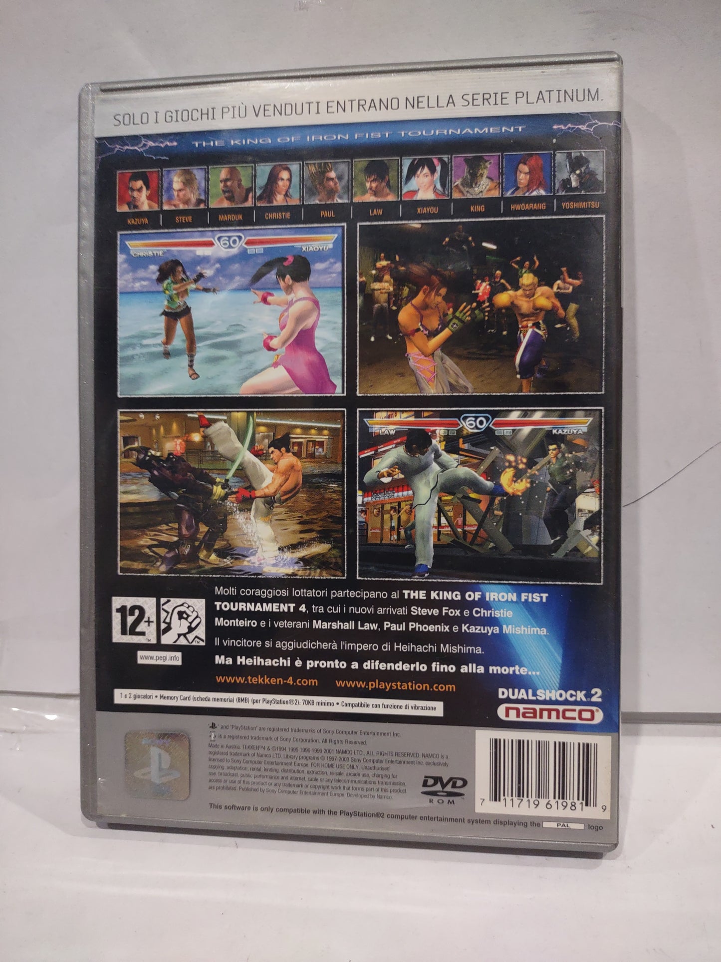 Gioco PlayStation 2 PS2 Tekken 4 Platinum completo