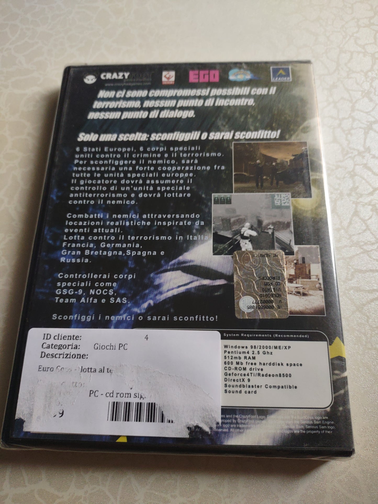 Gioco PC sealed eurocps lotta al terrorismo