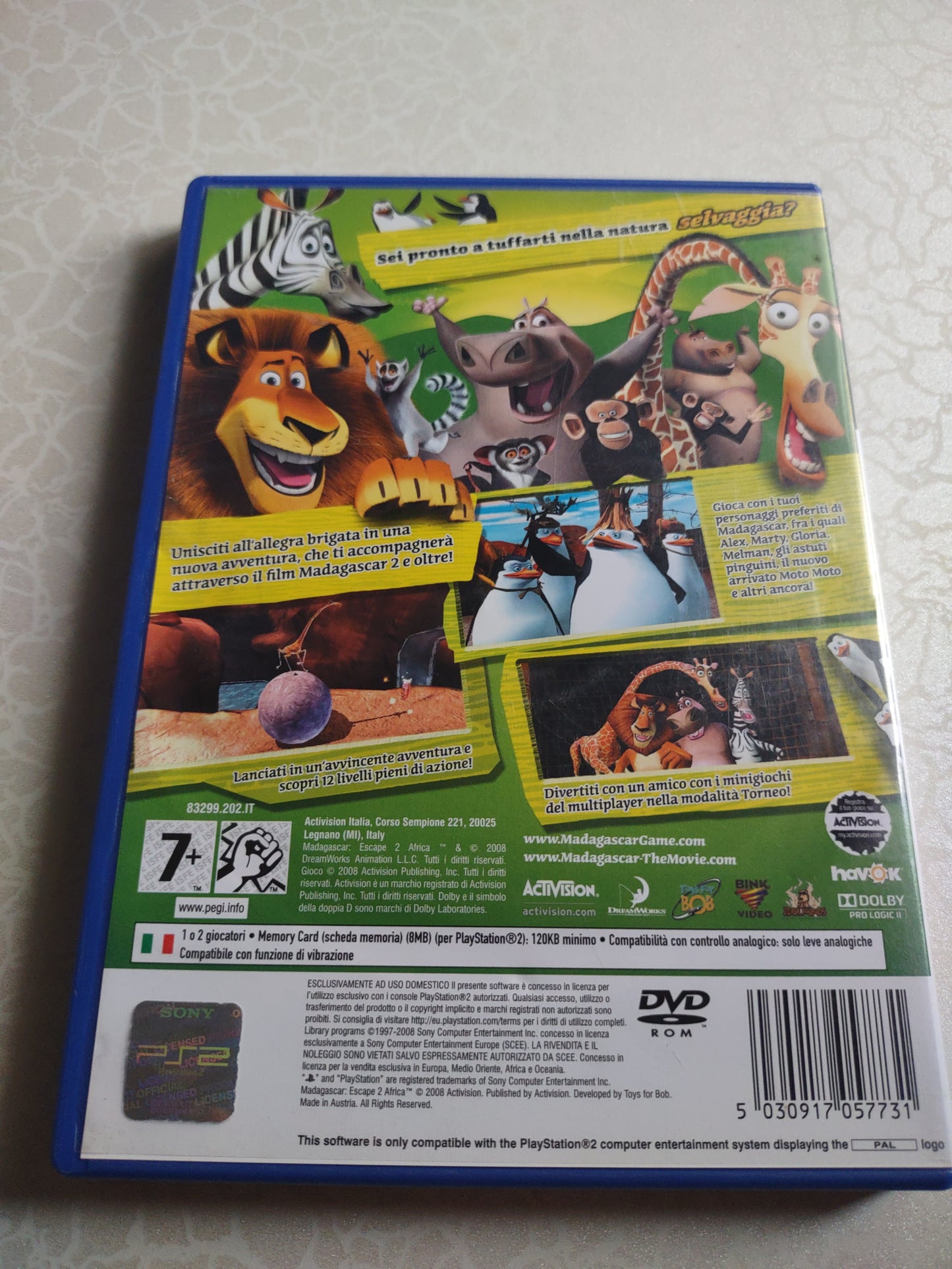 Gioco PlayStation PS2 Madagascar 2