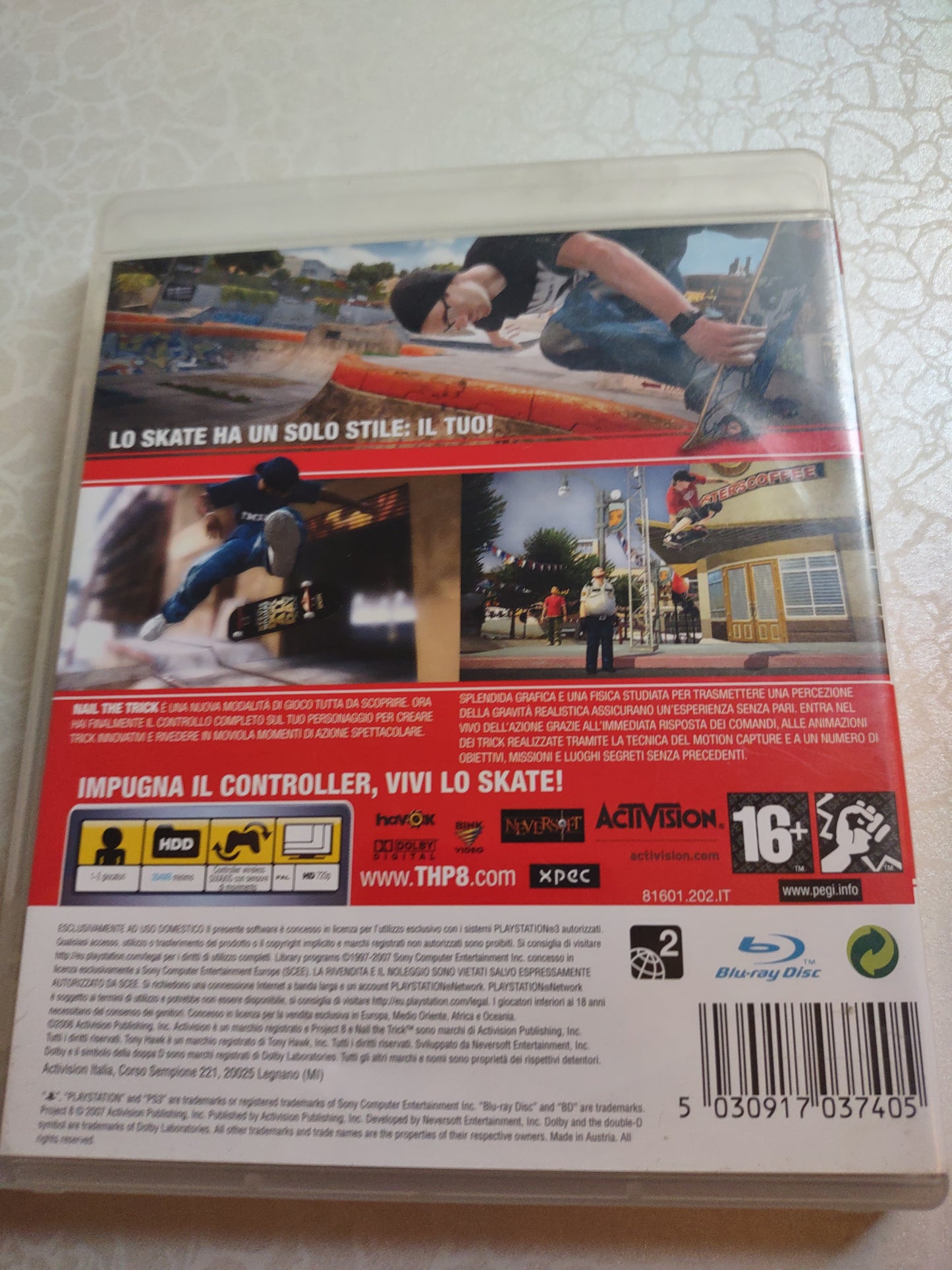 Gioco PlayStation ps3 Tony Hawk's project