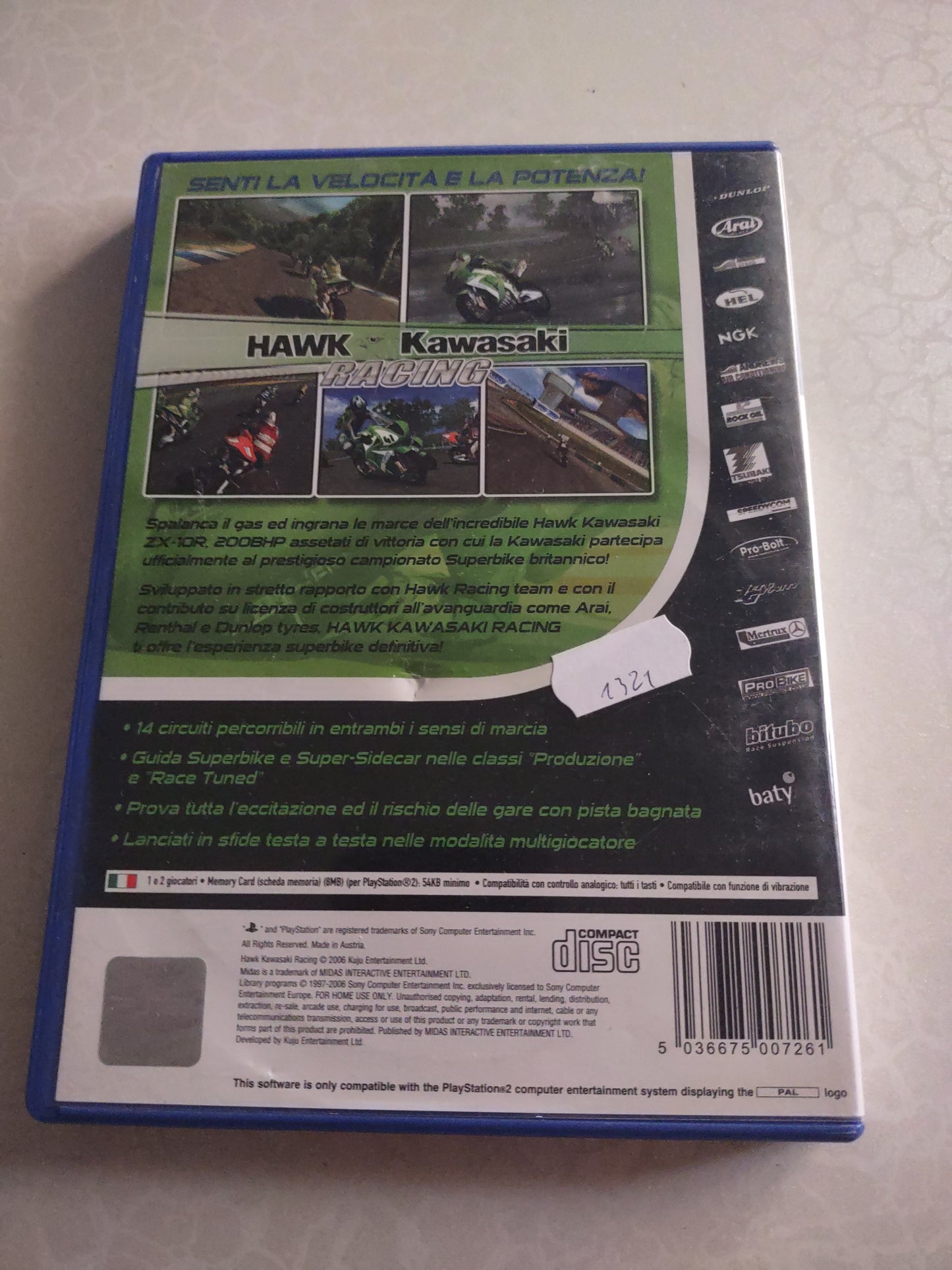 Gioco PlayStation PS2 Hawk Kawasaki racing