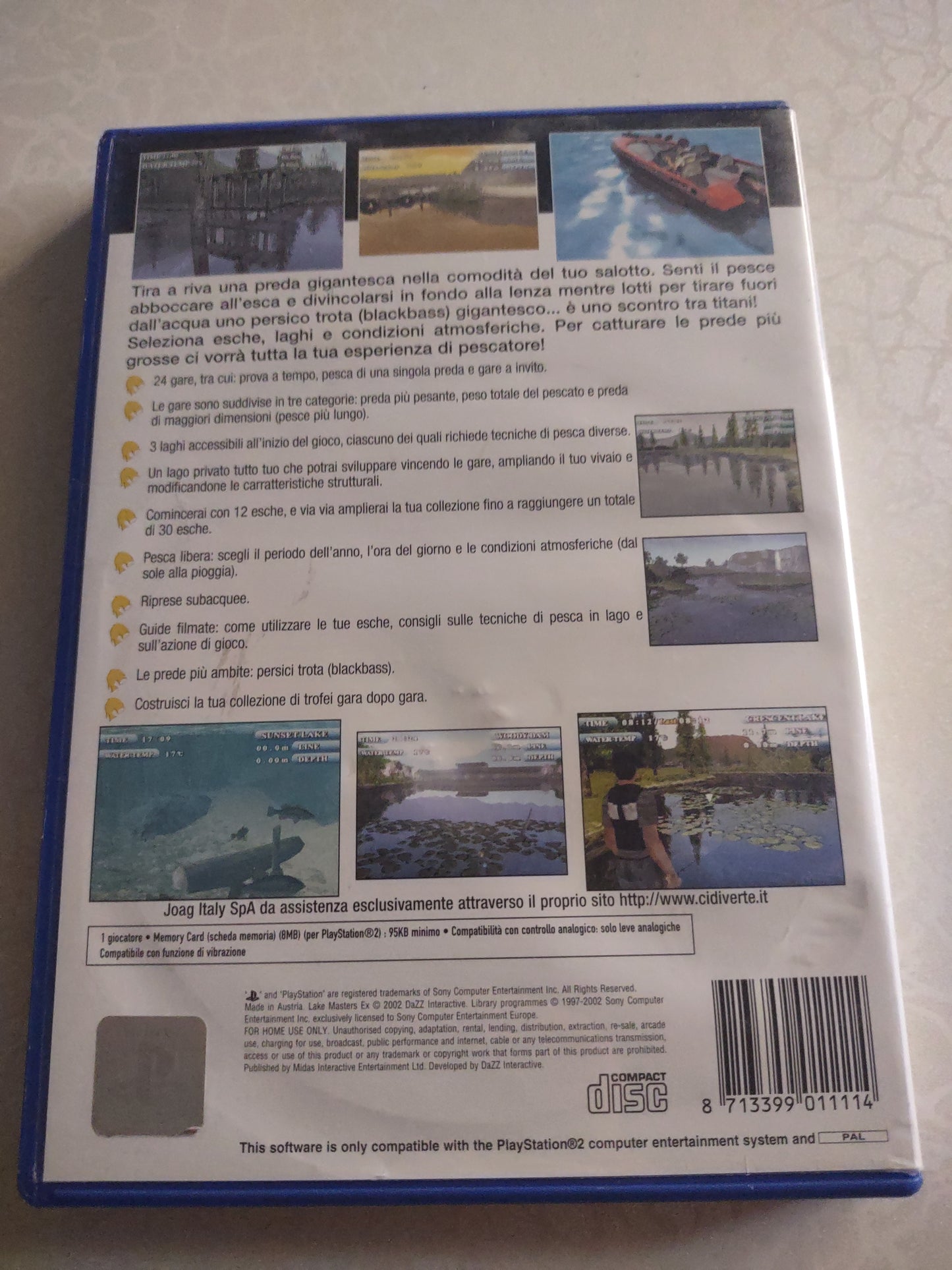 Gioco PlayStation PS2 lake masters ex pesca