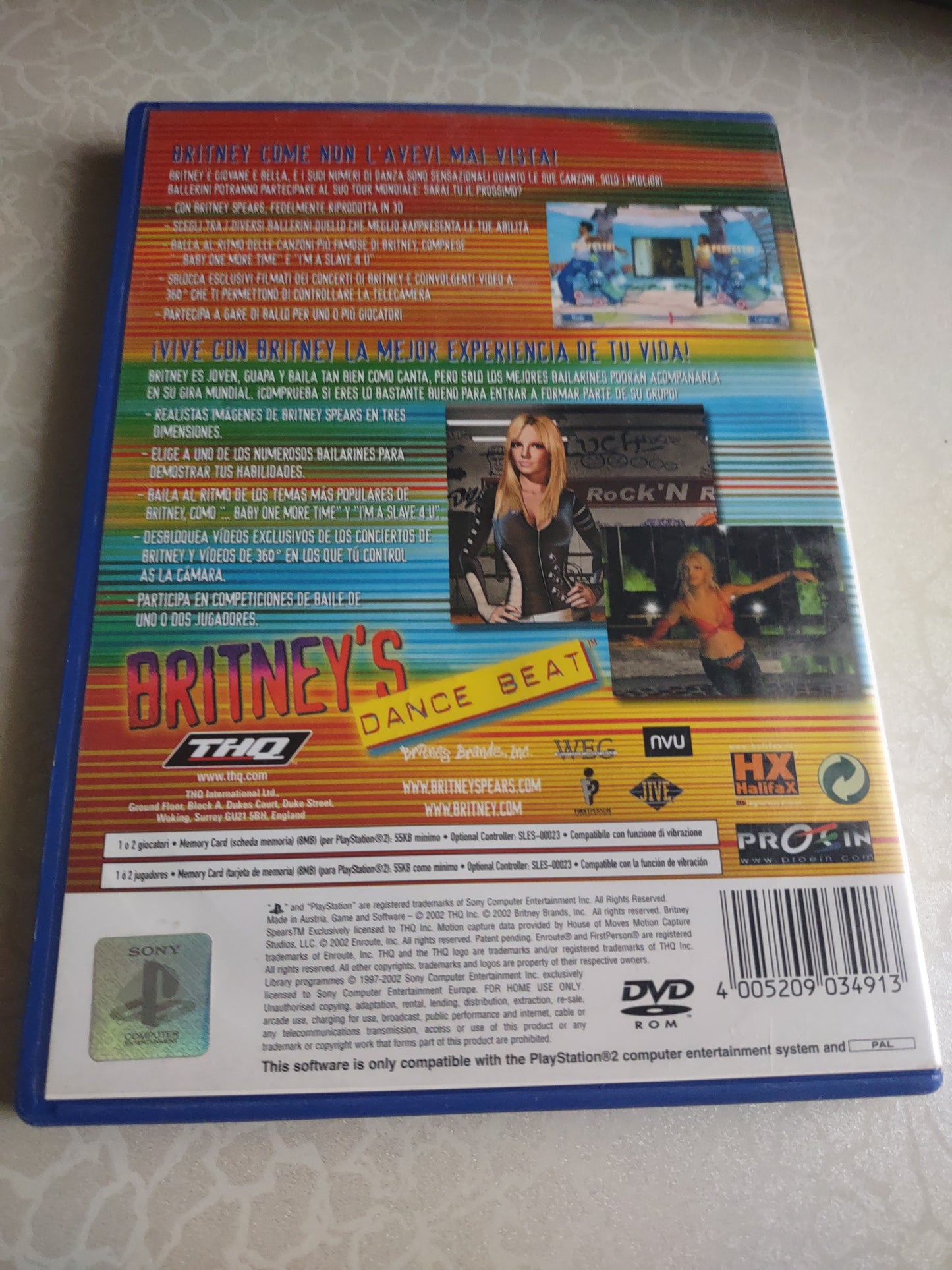 Gioco PlayStation PS2 Britney Spears dance beat