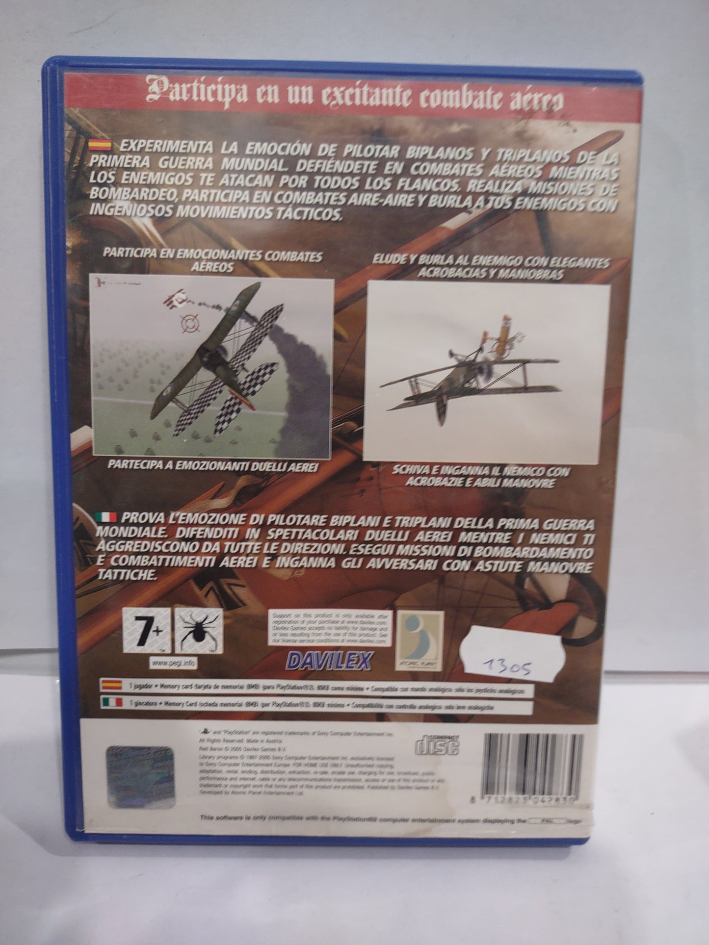 Gioco PlayStation PS2 Red baron