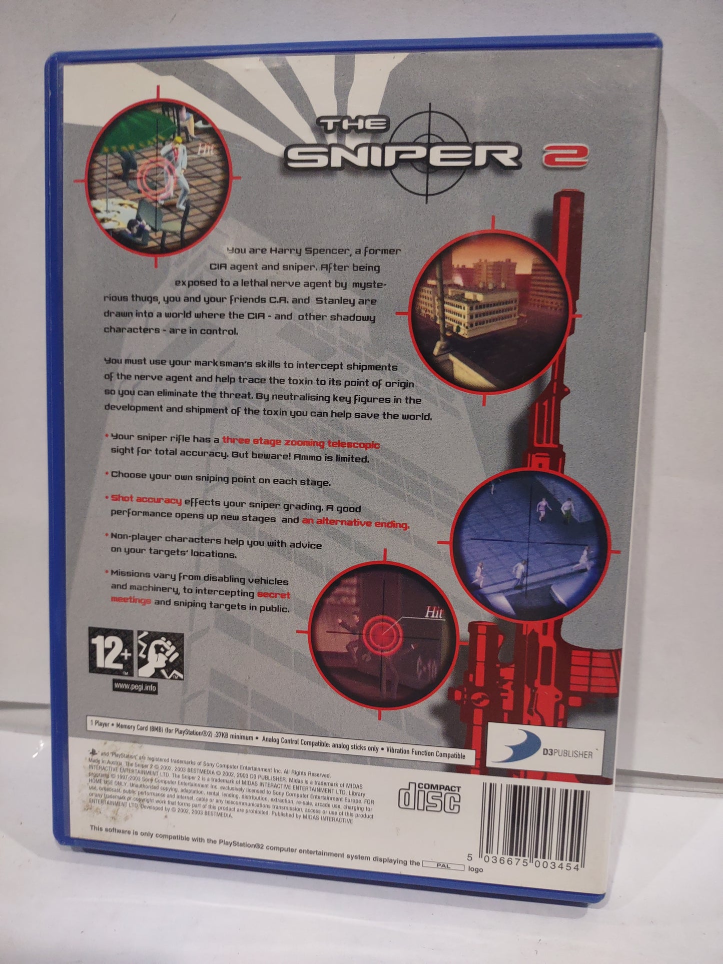 Gioco PlayStation PS2 the sniper 2 pal