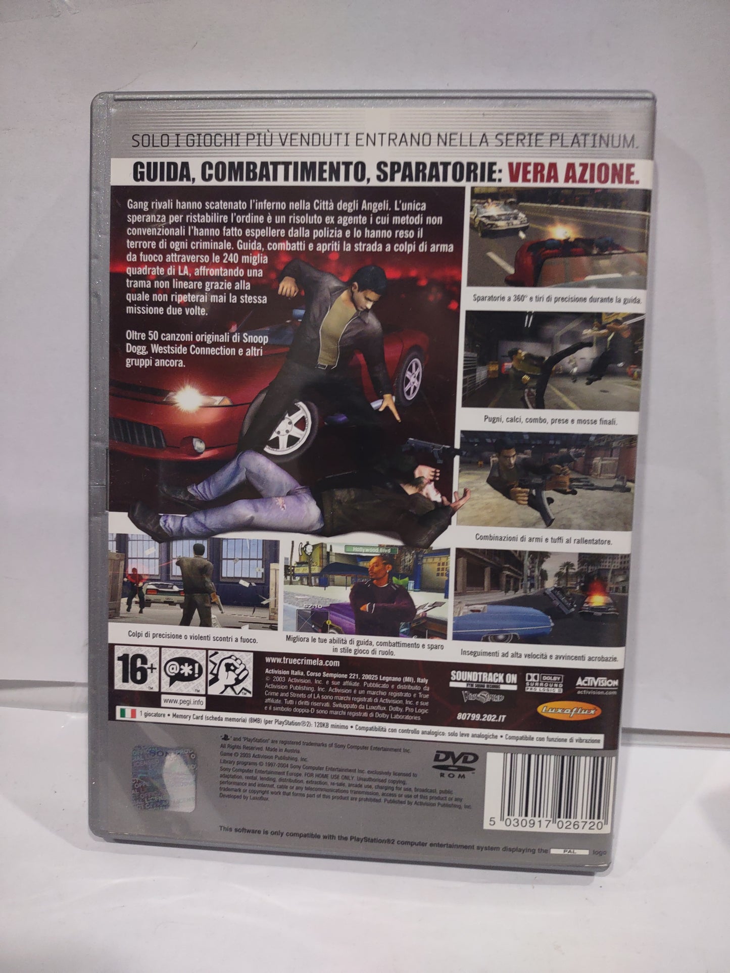 Gioco PlayStation PS2 true crime streets of La