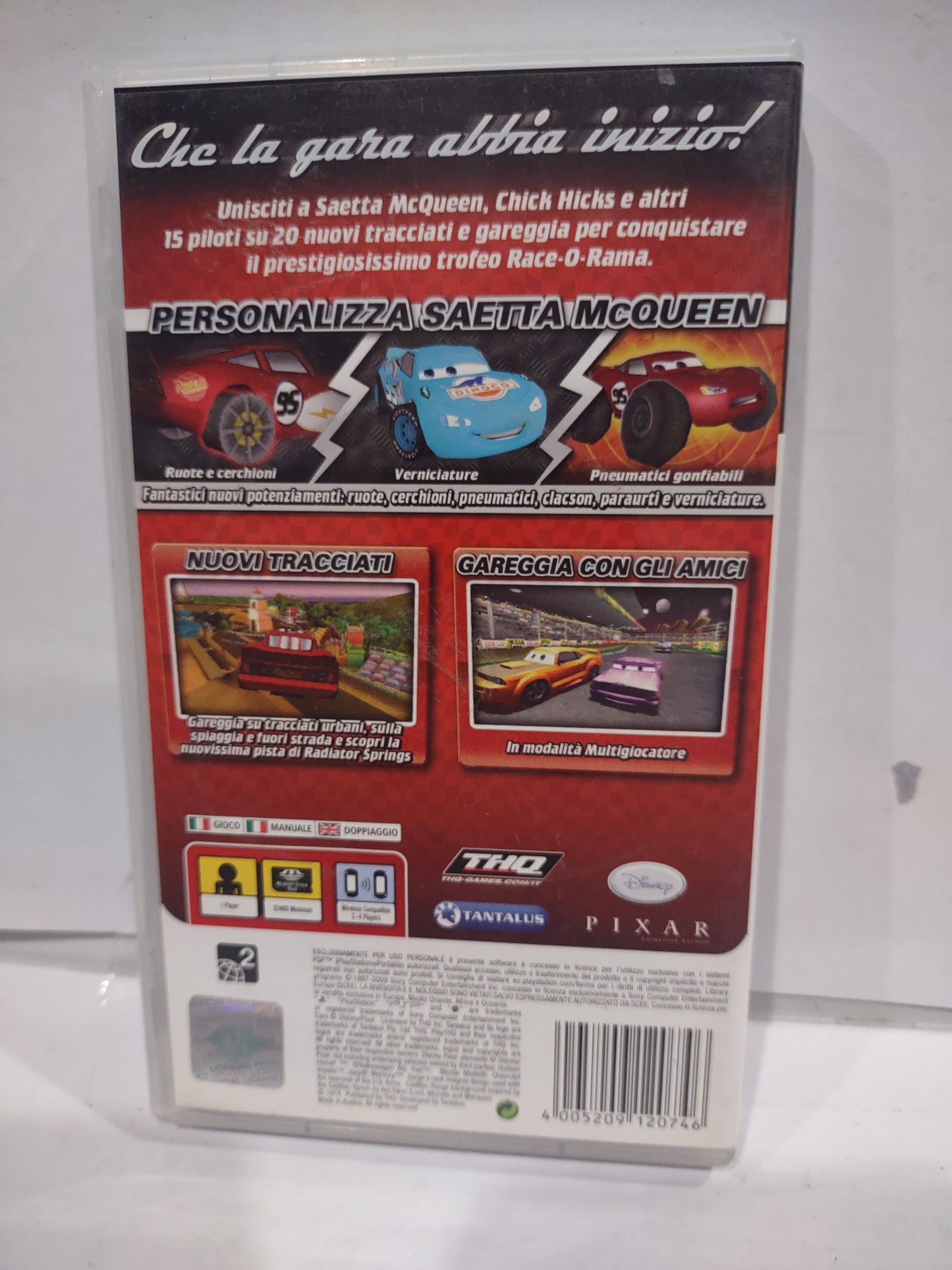 Gioco PlayStation PSP Disney Cars motori ruggenti