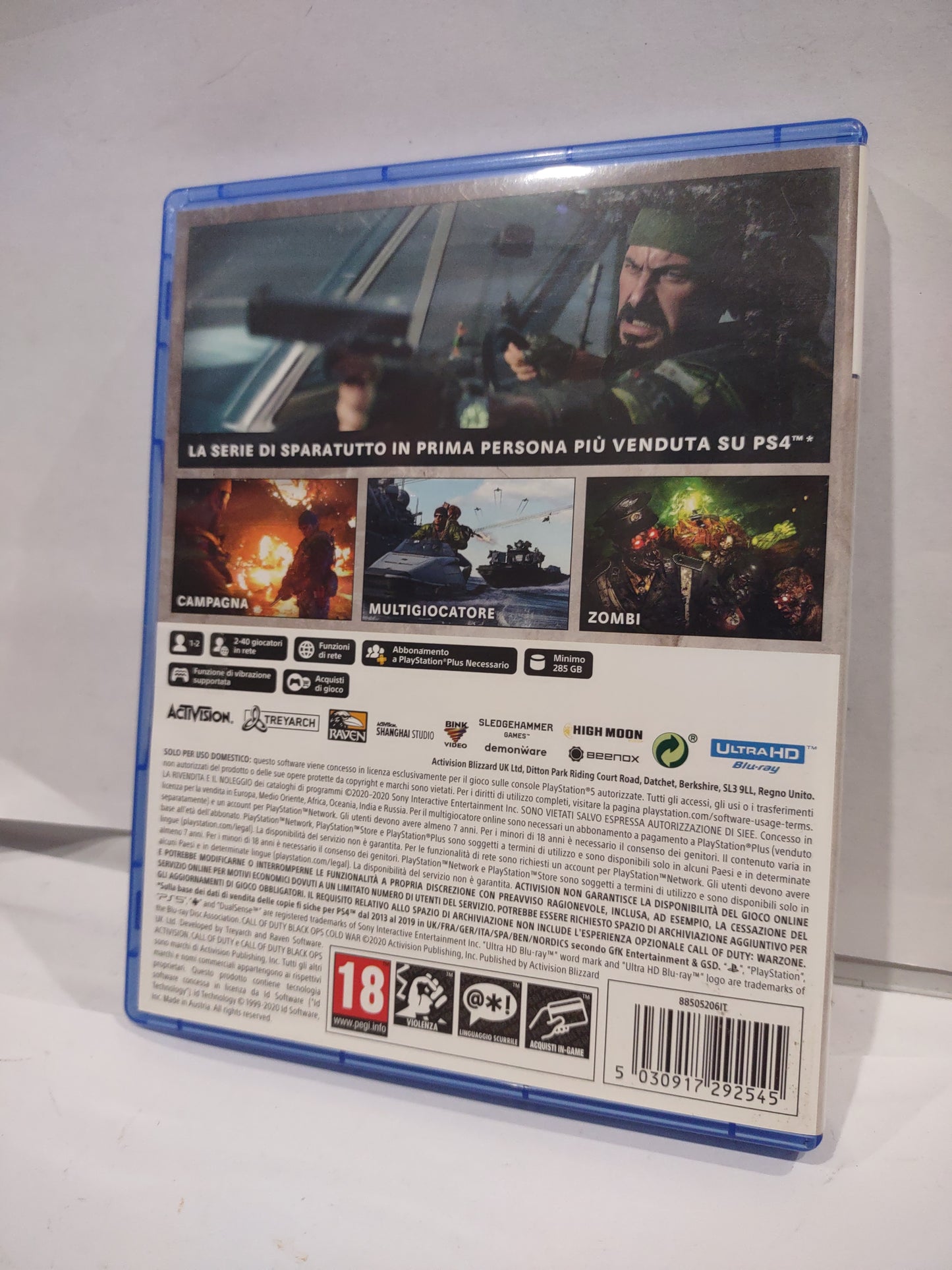 Gioco PlayStation ps5 call of duty Black Ops cold war