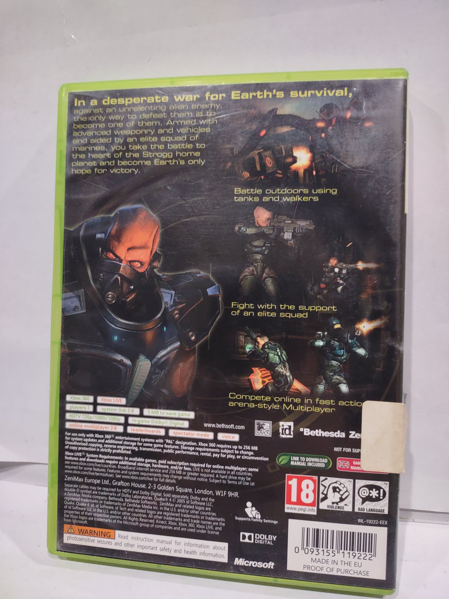 Gioco Xbox 360 quake 4