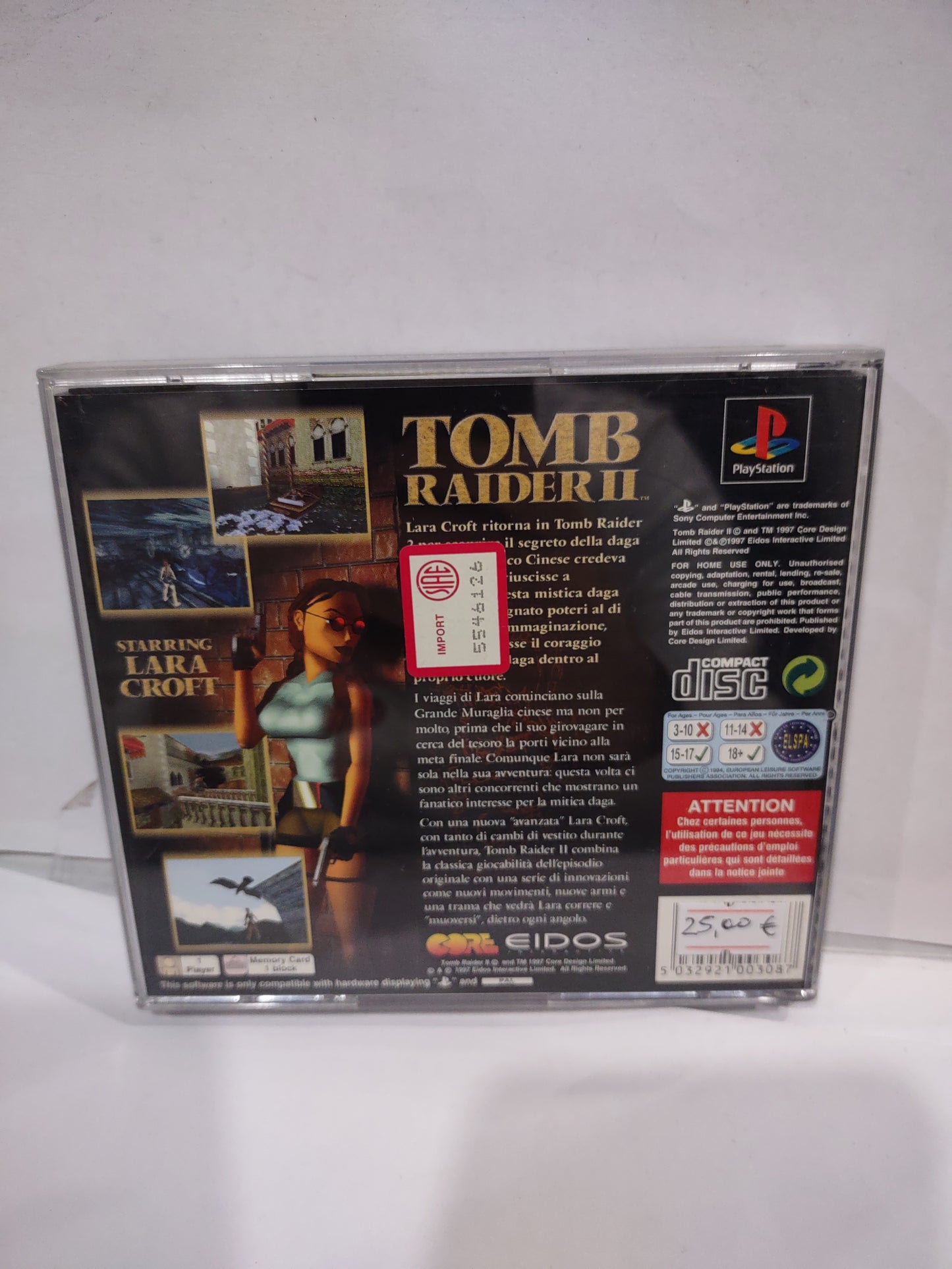 Gioco PlayStation PS1 tomb Raider 2 starring Lara Croft