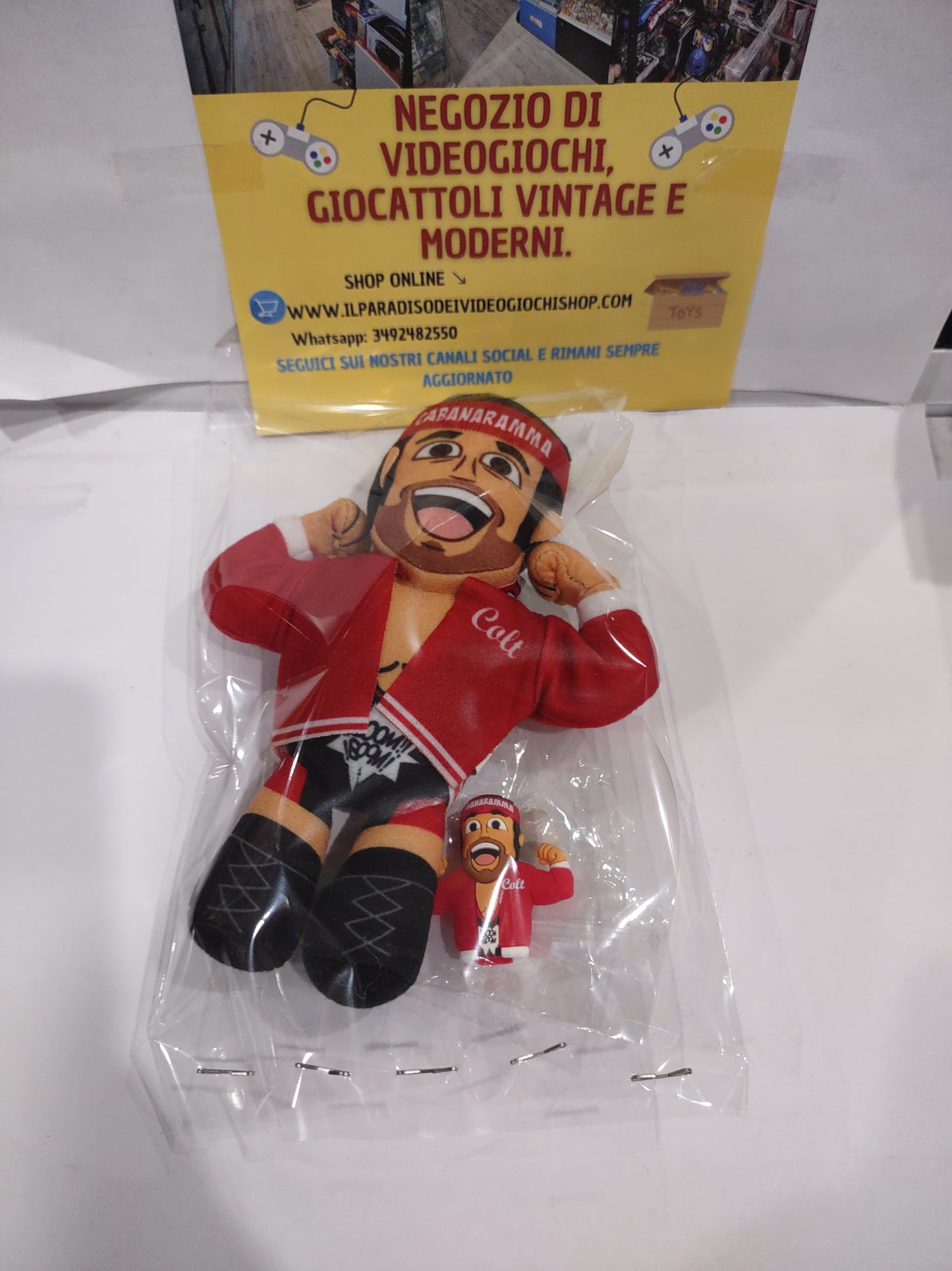 Wrestling mini peluche Brawler BUDDY e accessorio matita di COLT CABANA