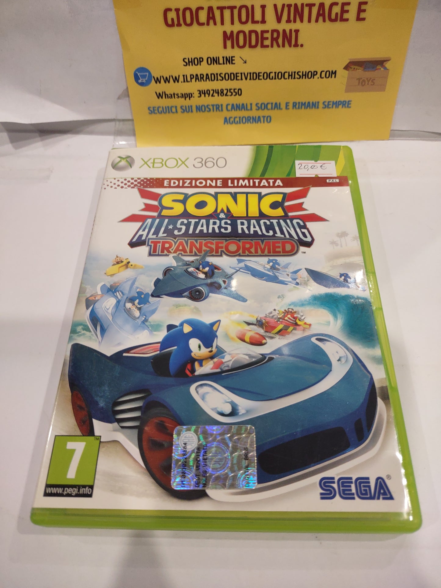 Gioco Xbox 360 edizione limitata Sonic all stars racing transformed