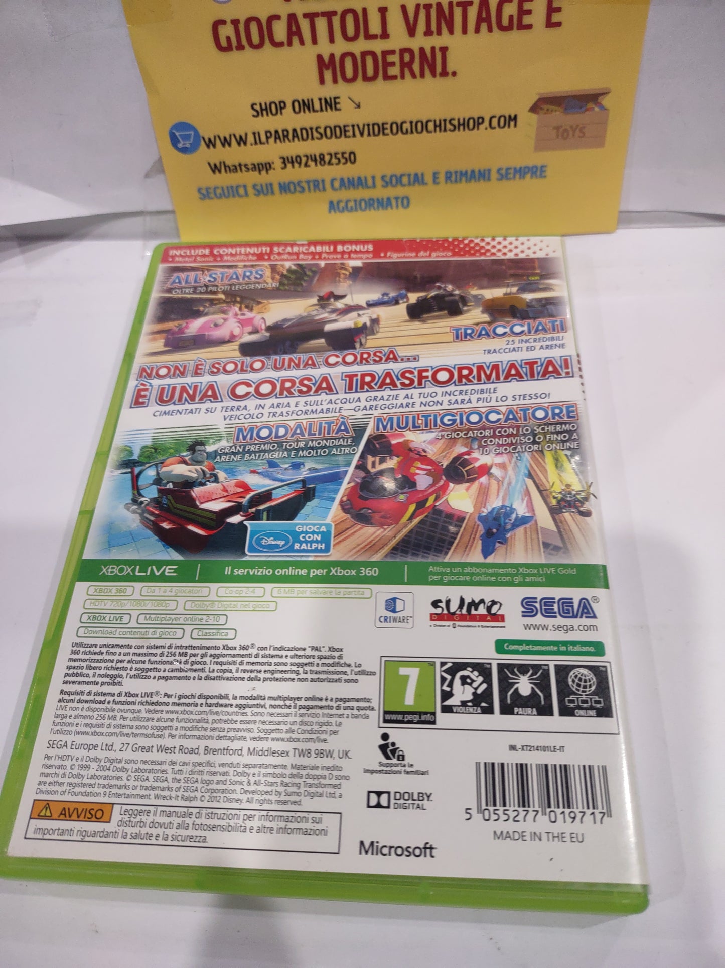 Gioco Xbox 360 edizione limitata Sonic all stars racing transformed