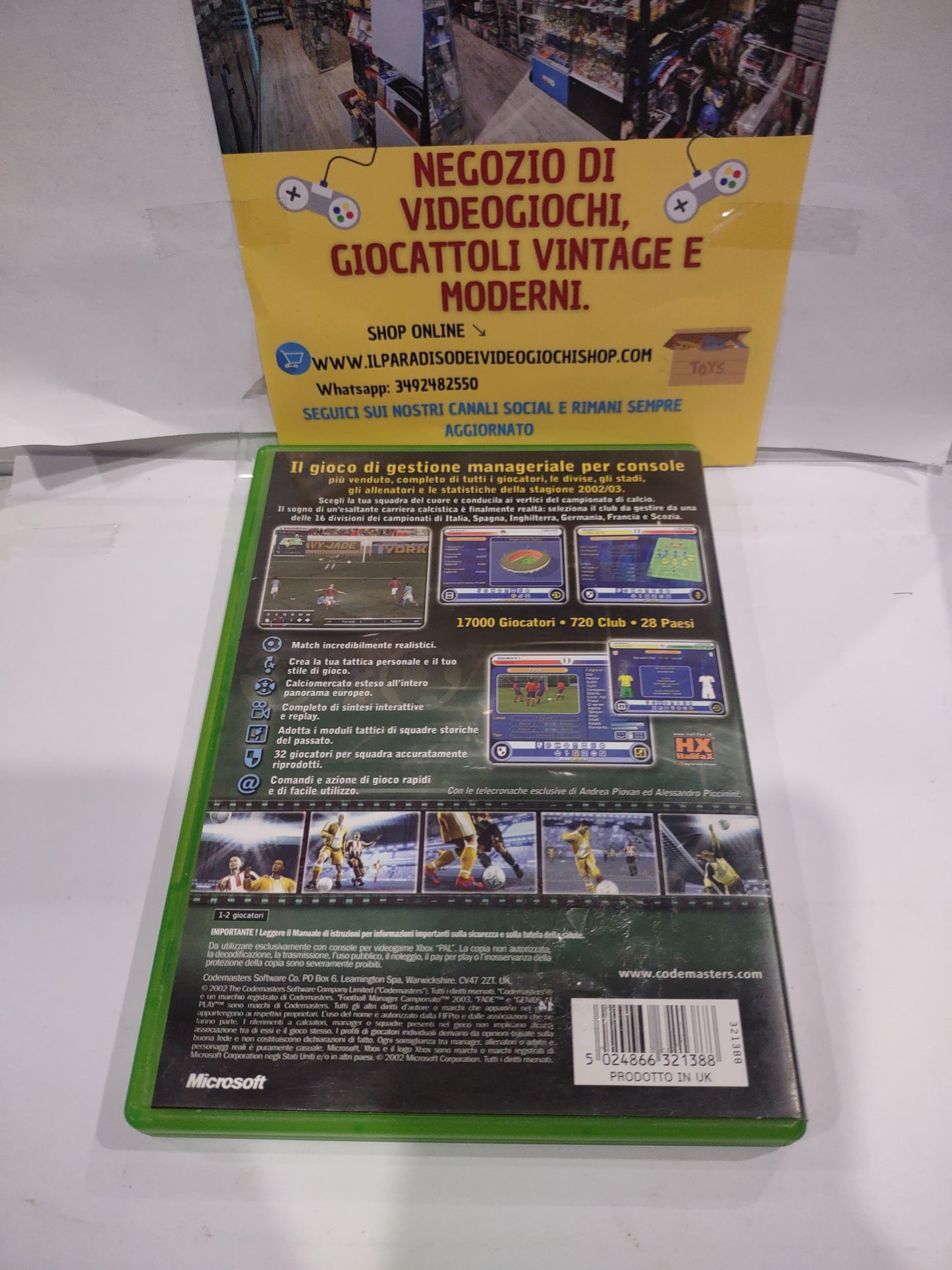 Gioco Xbox live football manager campionato 2003