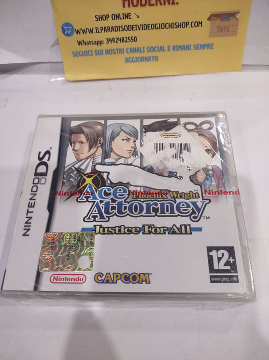 Gioco sealed Nintendo Ds capcom ace attorney Phoenix Wright Justice for all