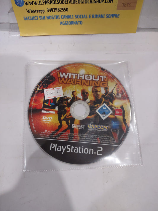 Gioco PlayStation PS2 without warning disco