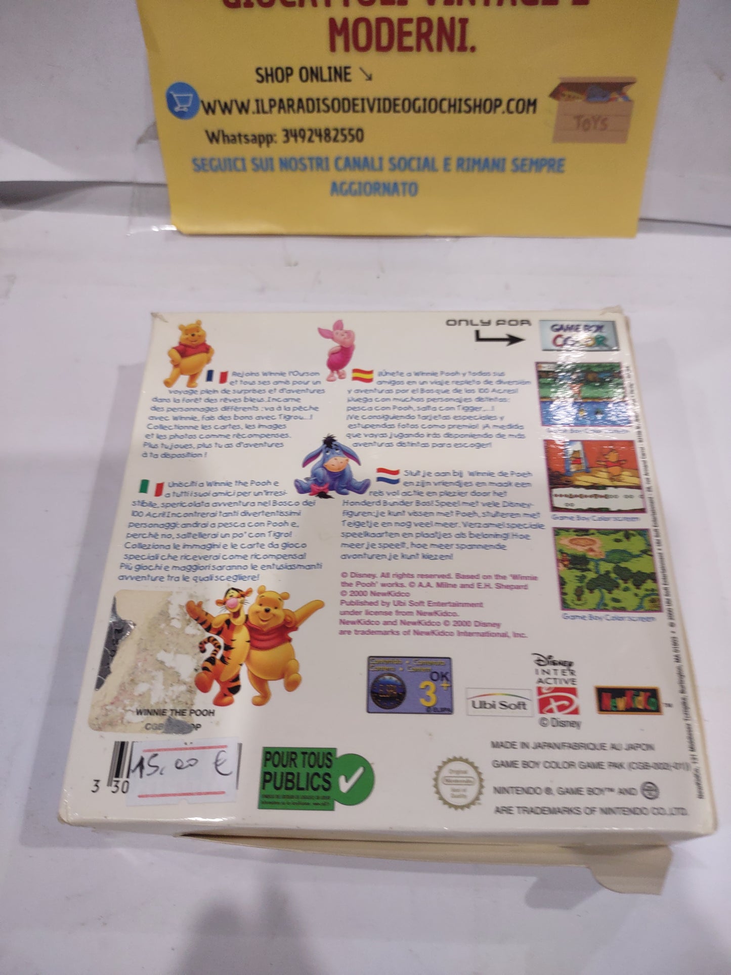 Gioco Gameboy color Winnie the Pooh le avventure nel bosco dei 100 acri